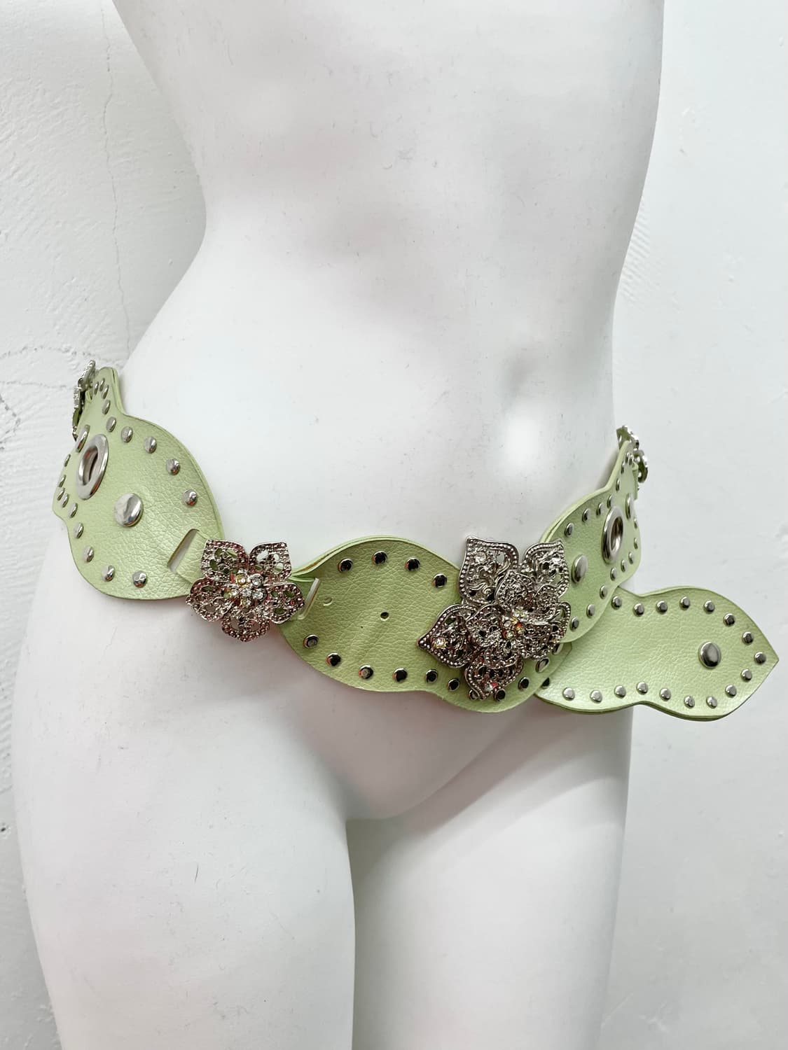 페어리 스터드 큐빅 플라워 벨트 상품이미지3