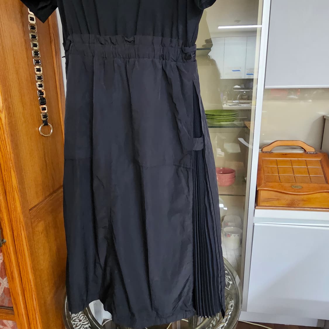 77/25년도산/실착 1회  3.1 필립림 여성 롱 원피스 블랙  상품이미지4