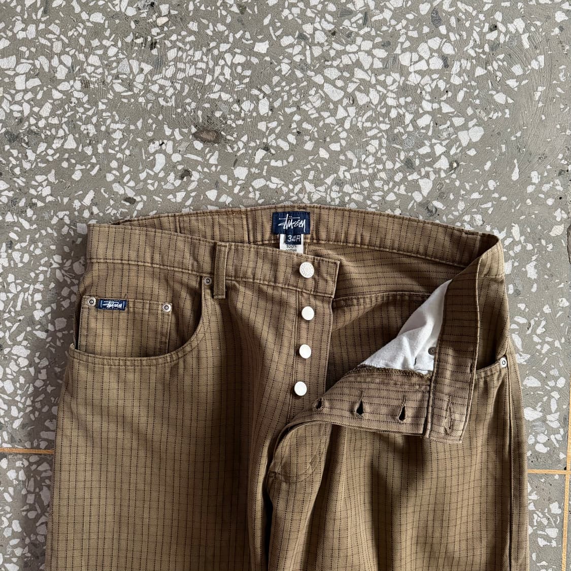 90s 올드 스투시 체크 팬츠 상품이미지4