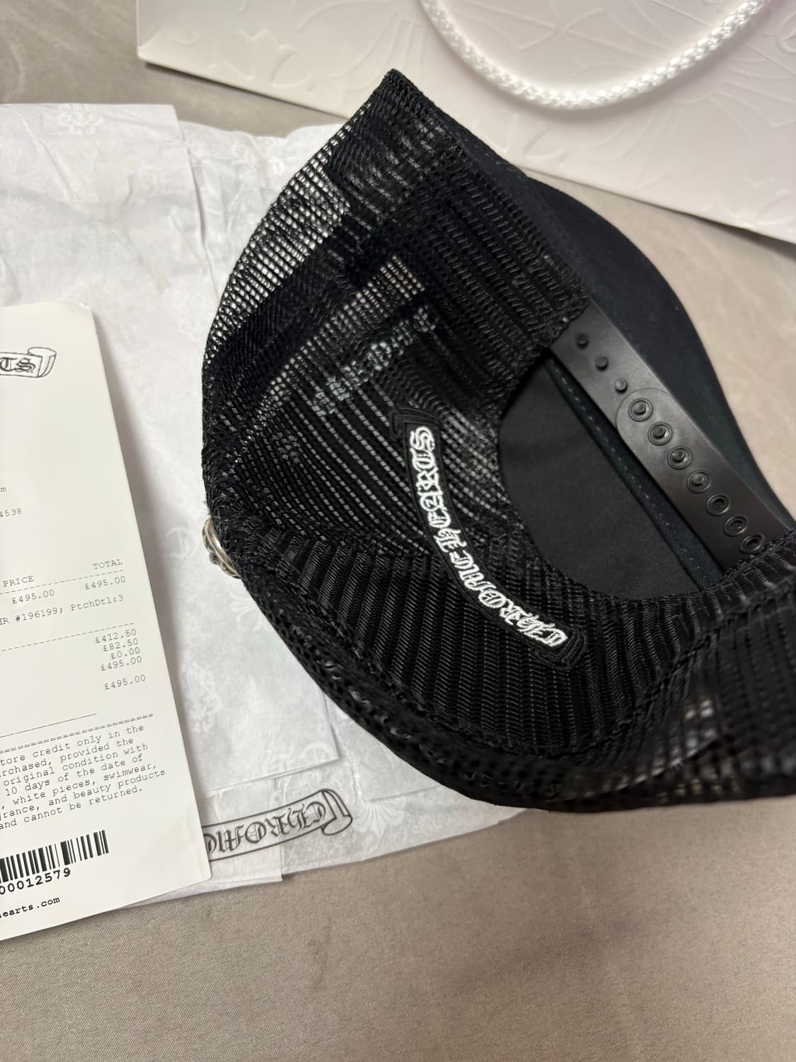 크롬하츠 세메터리 트리플 패치 트러커 캡 블랙 상품이미지2