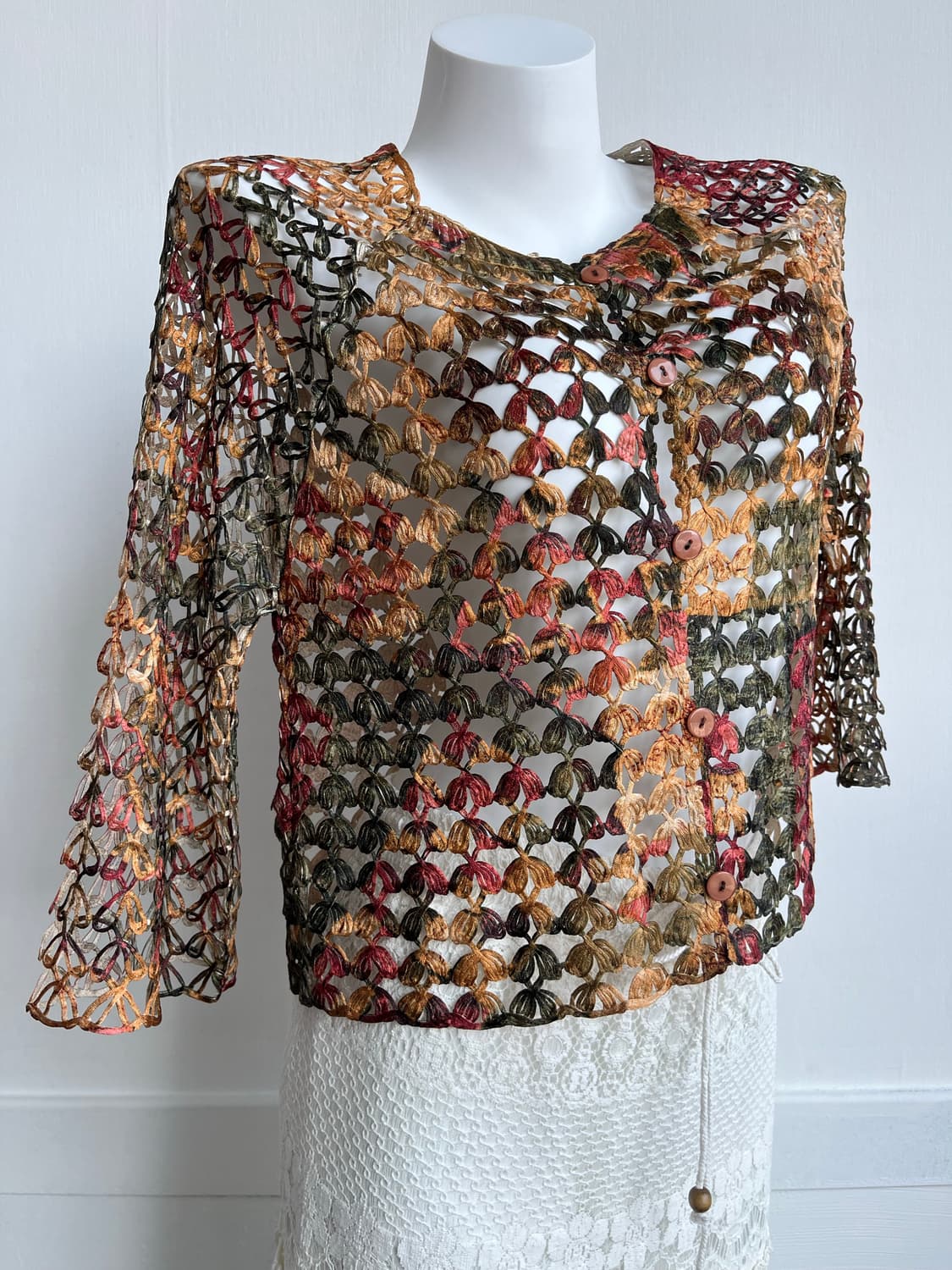 Lasco linas 멀티 크로쉐 가디건 상품이미지2