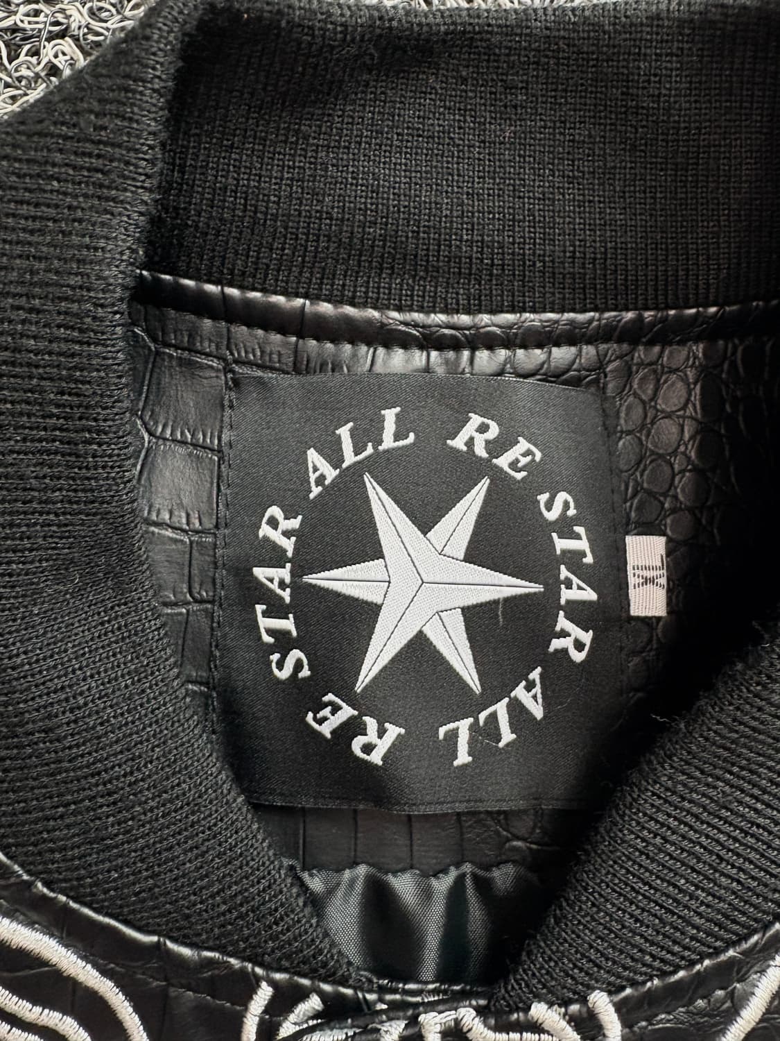 빈티지 풀 고딕 크로스 파이톤 레더 스타디움 자켓 2648 상품이미지4