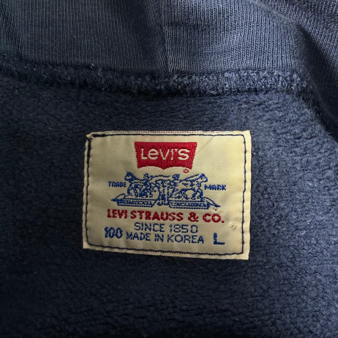 Levi's  리바이스 베이직 스펠아웃 네이비 후드티  상품이미지4