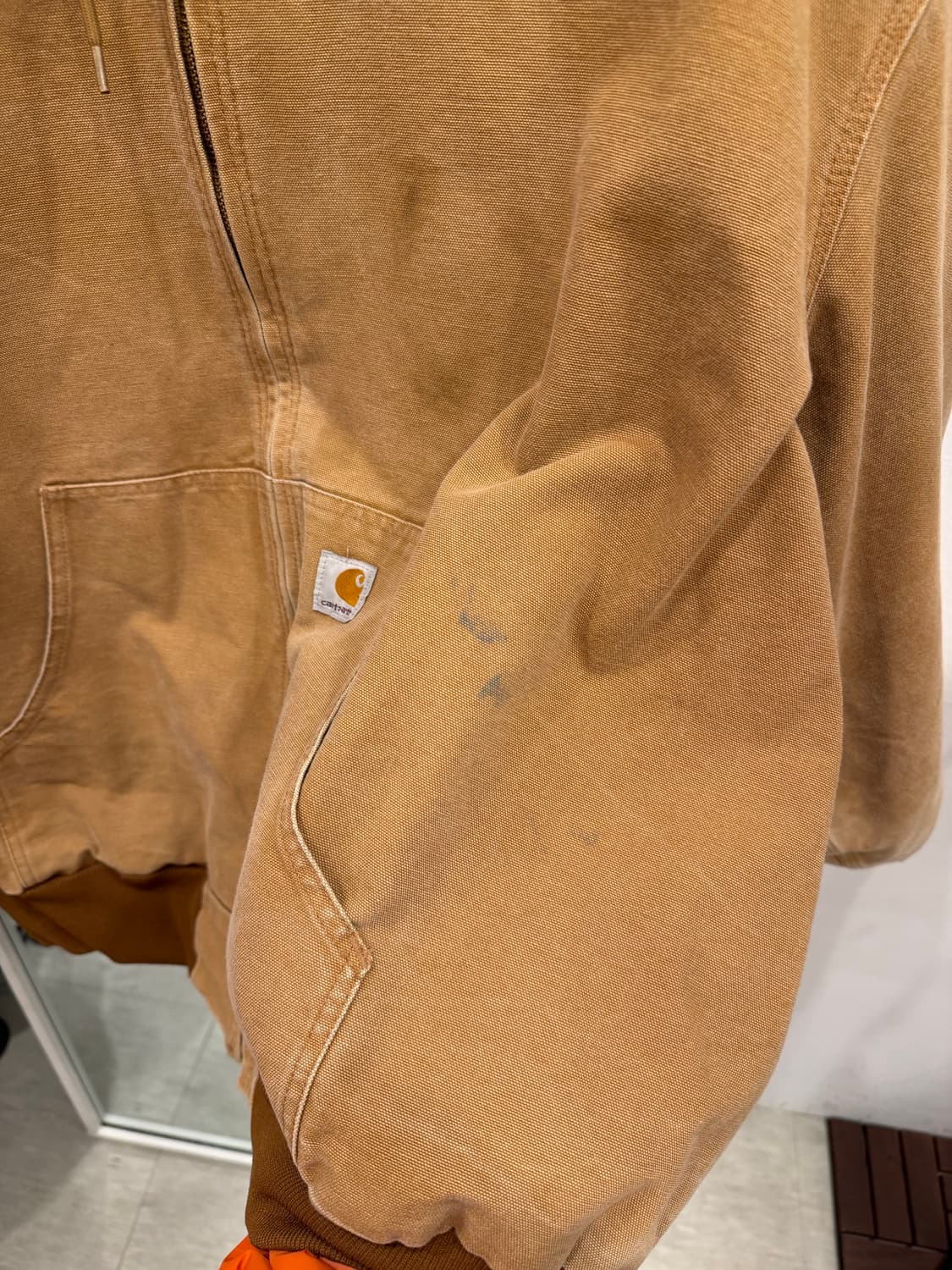 00s Carhartt 칼하트 덕 액티브 써멀 후드 워크 자켓 상품이미지8