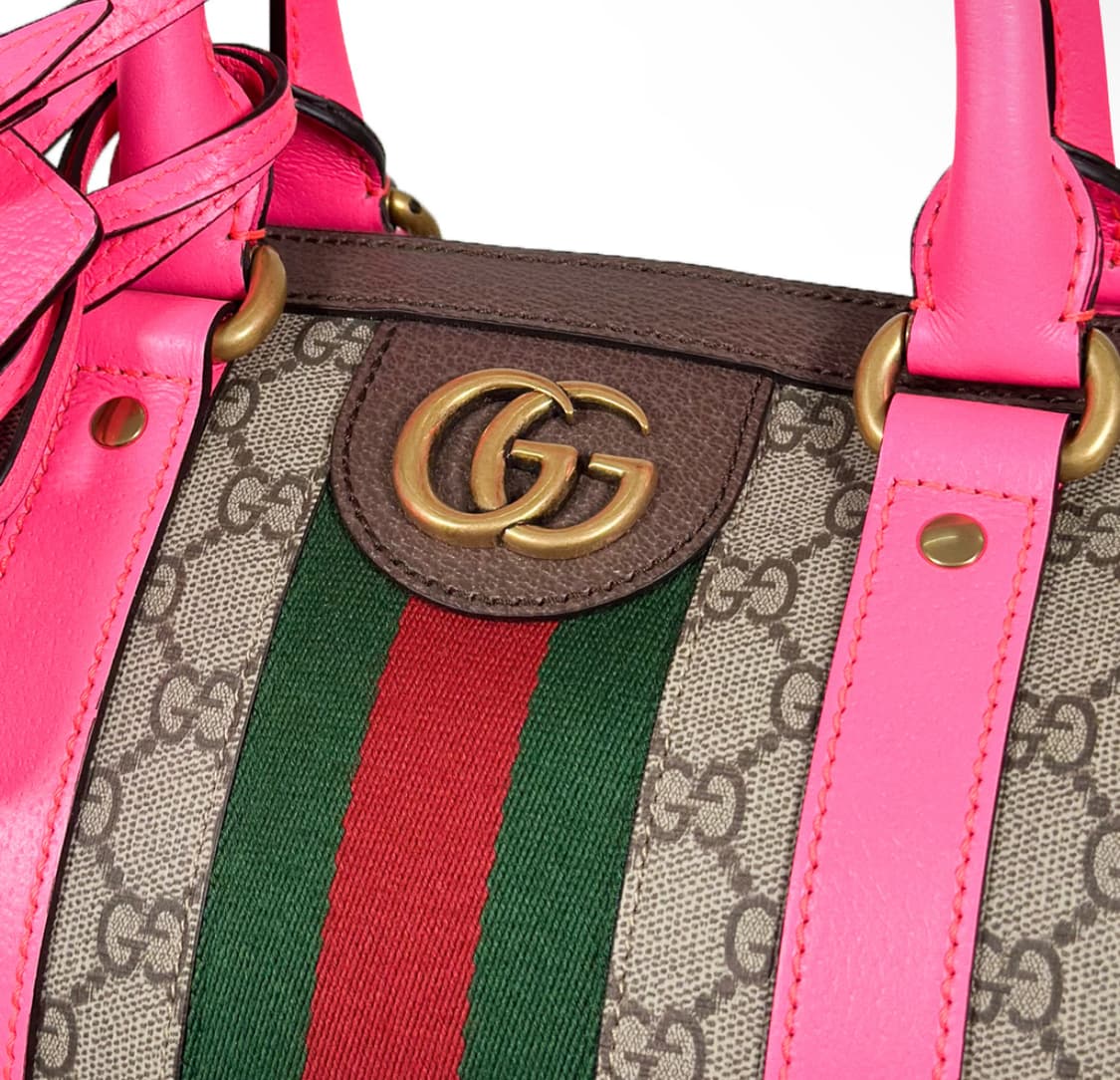 [M] Gucci 구찌 사보이 오피디아 GG 더플 보스턴백 미디움 푸시아 상품이미지6