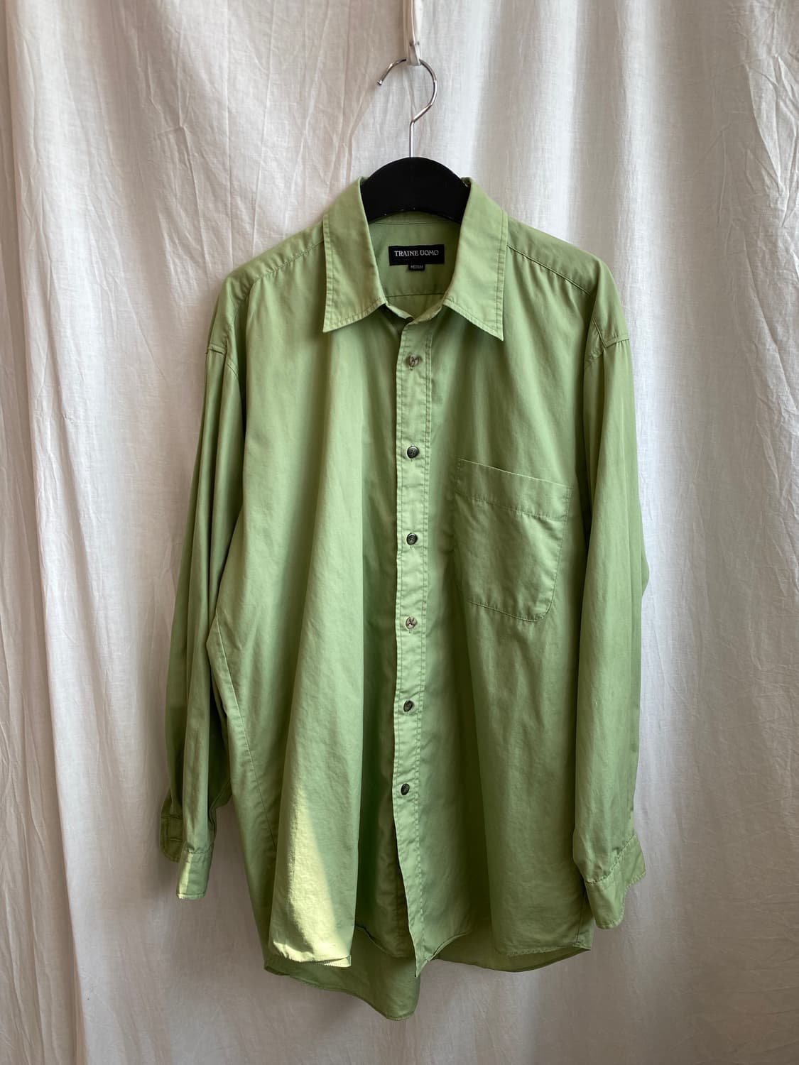 그린 면셔츠(MEN M) 상품이미지1