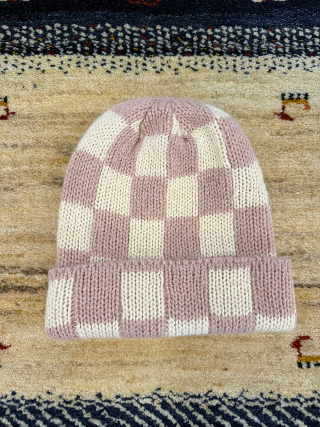 파스텔 체커보드 비니 상품이미지1