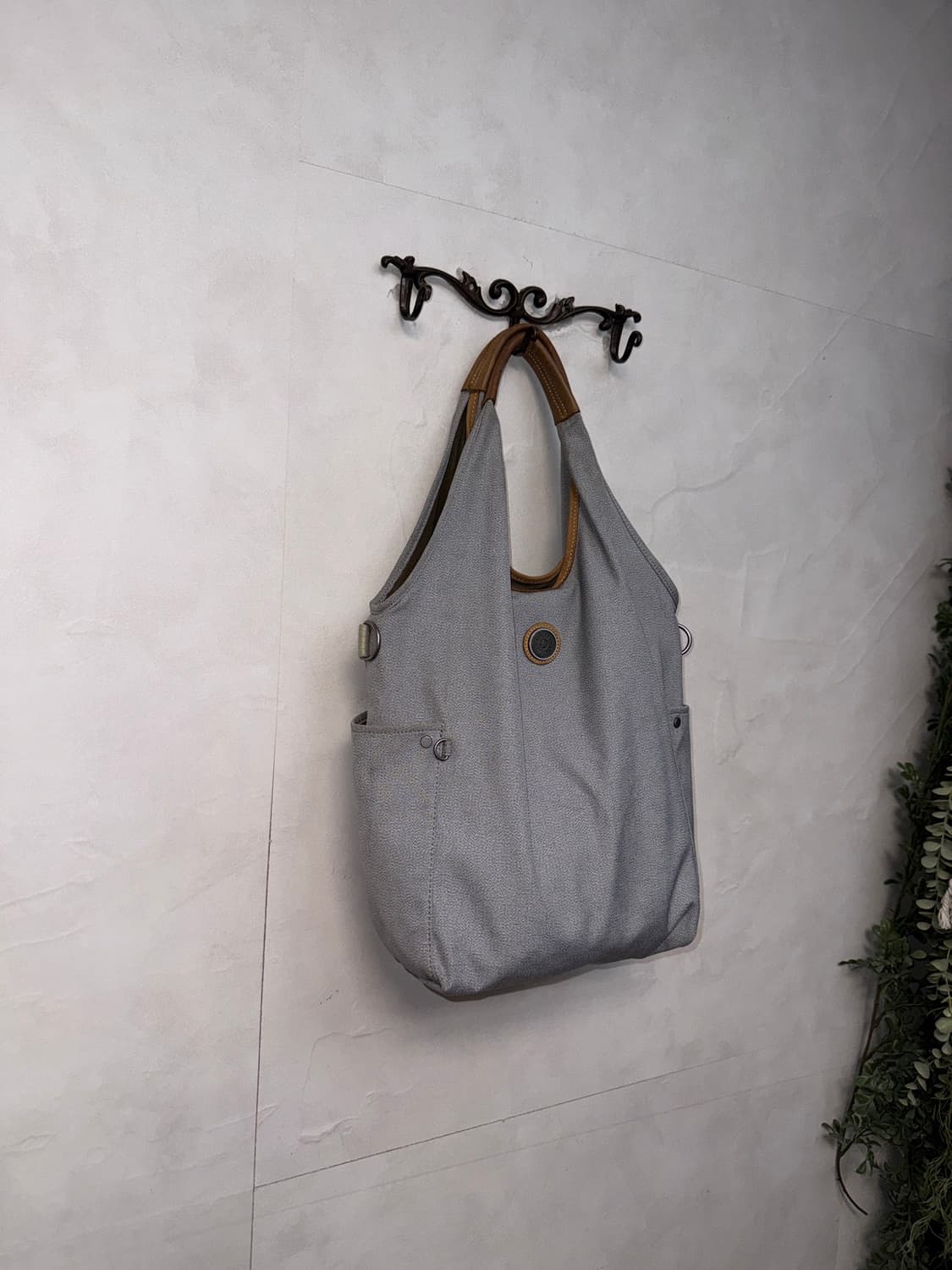 Kipling gray pocket tote shopper bag 상품이미지2