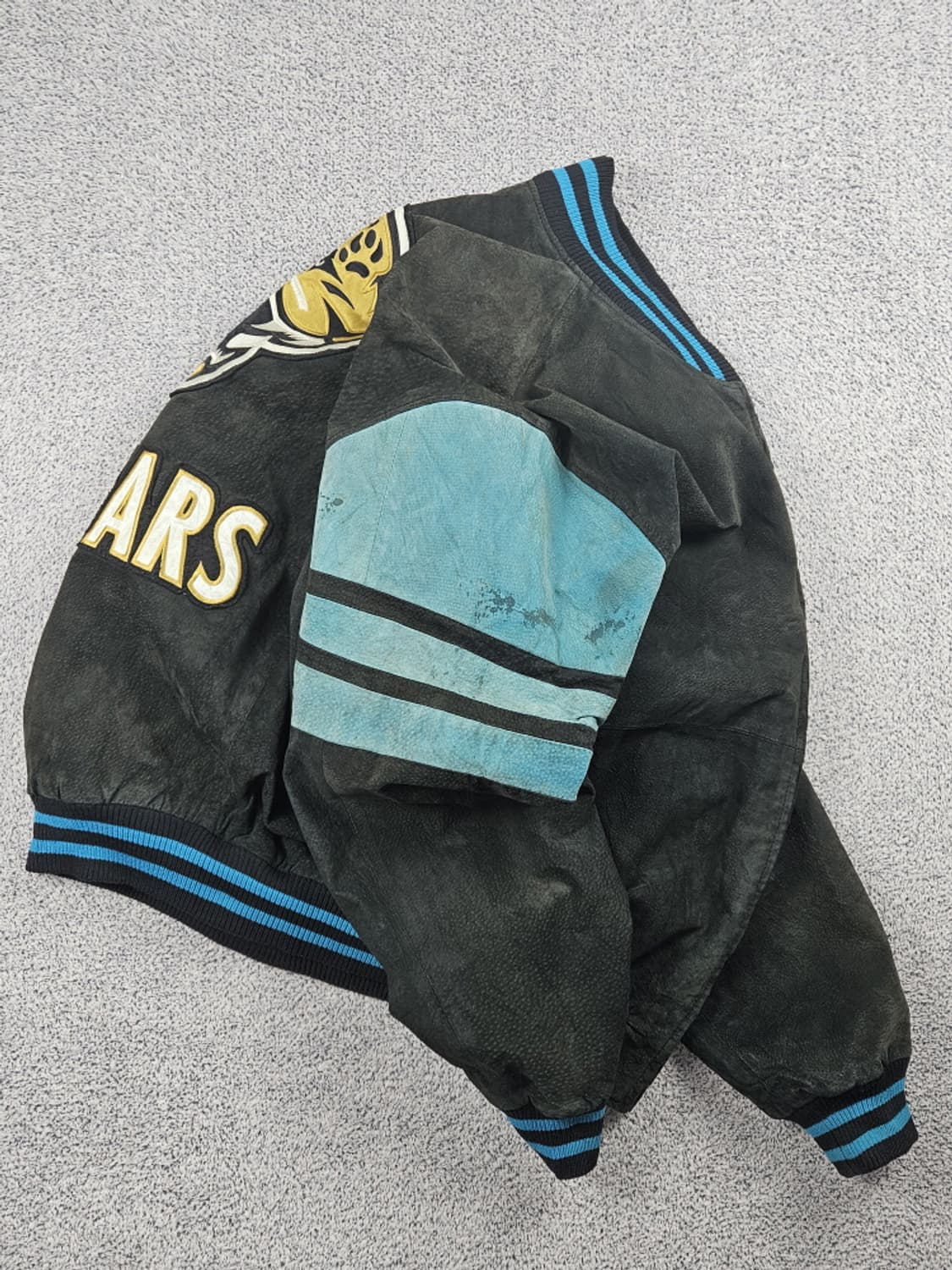 G-III 잭슨 빌 재규어스 팀 가죽 바시티 자켓 (XL) / 10437 상품이미지5