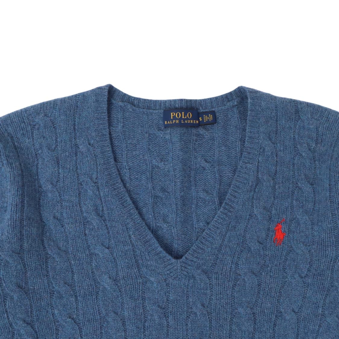 폴로 랄프로렌 다크블루 울 캐시미어 케이블 니트 상품이미지2