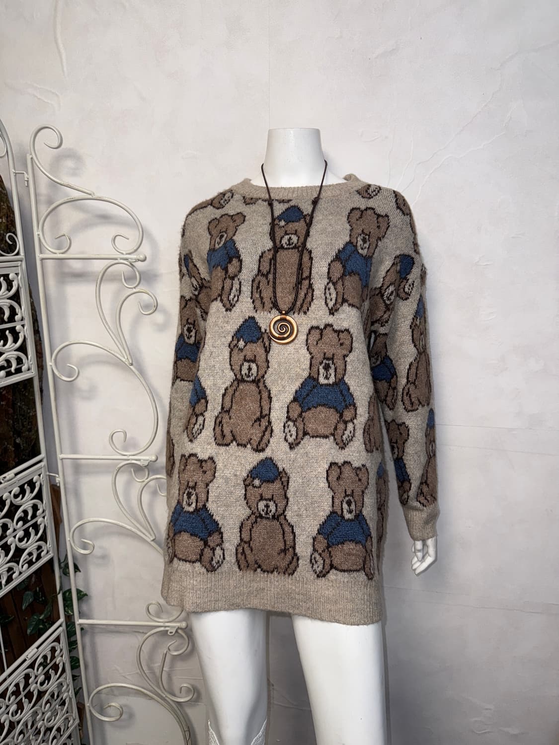 Baby bear pattered loose knit 상품이미지4
