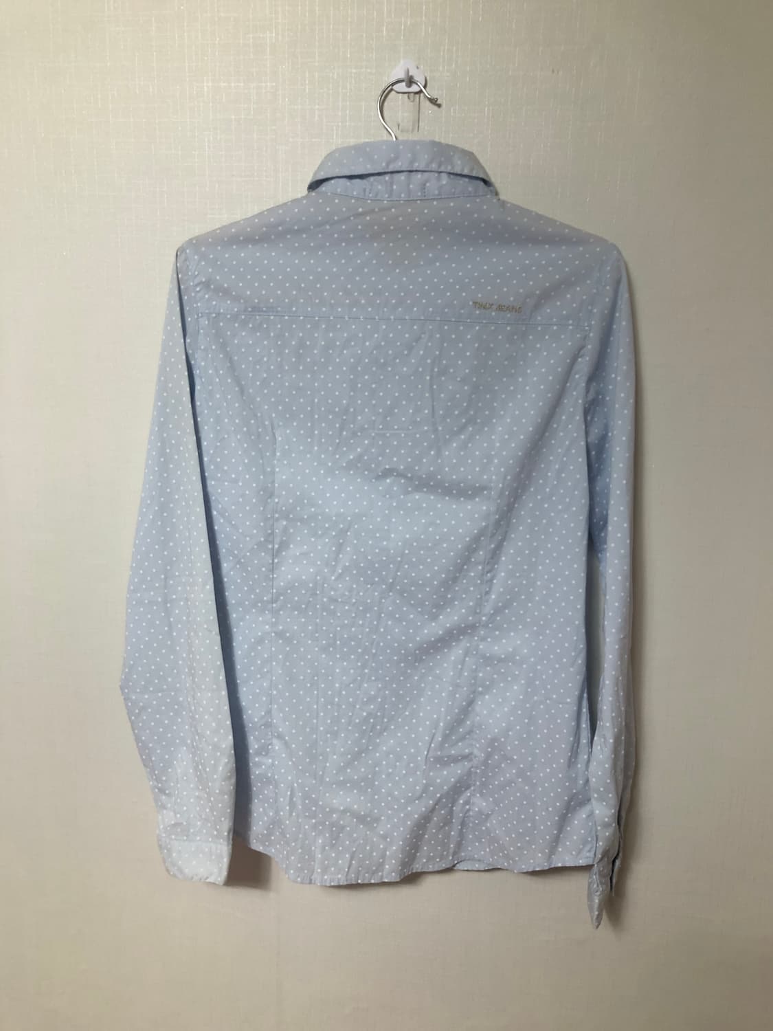 Sky Blue Dot Frill Shirts 상품이미지4