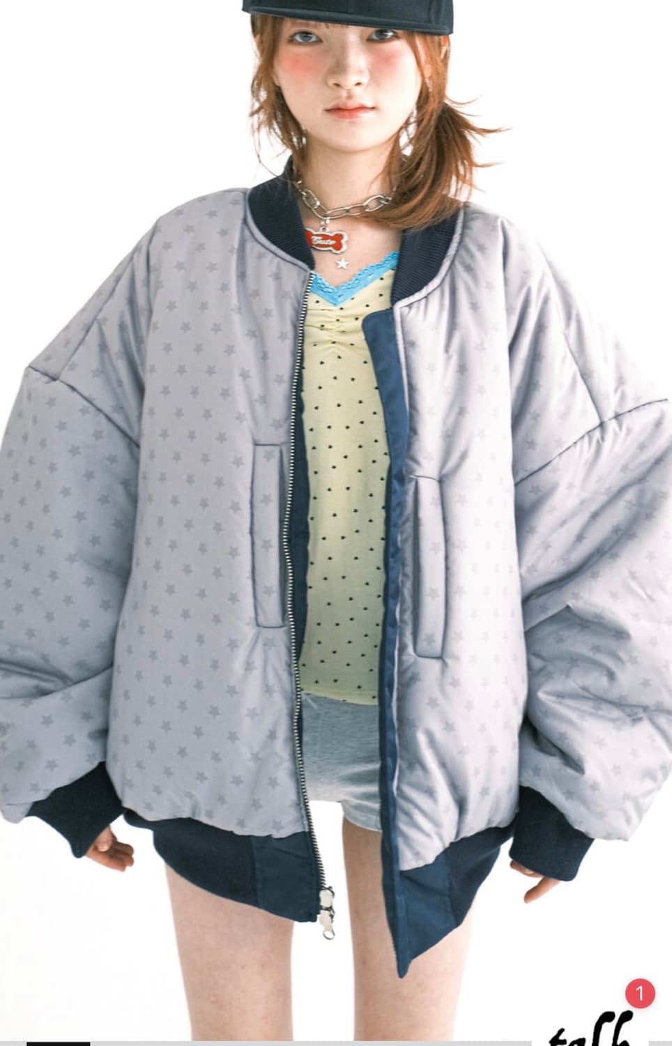 샵페어리 봄버 자켓 navy 상품이미지2