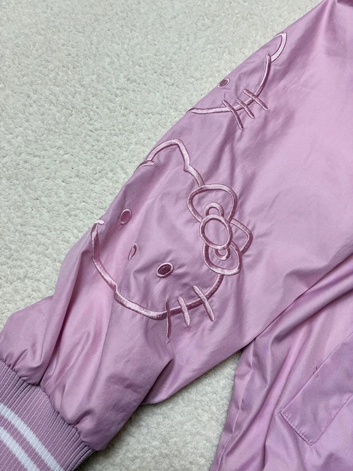 키티 00's 소프트 핑크 윈드 웜업 후드티 PN6313 상품이미지5