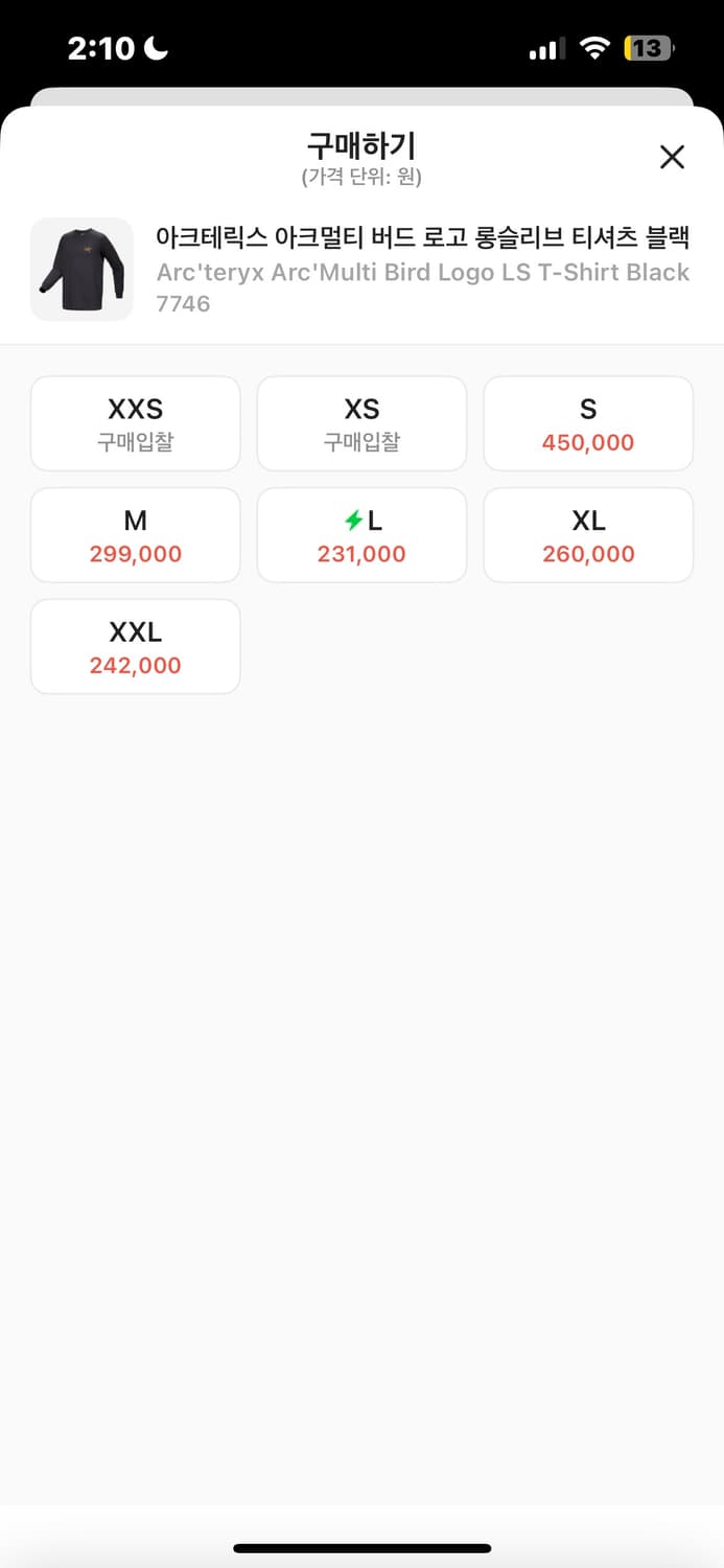 아크테릭스 멀티로고 롱슬리브 거의 새상품급⭐️ 상품이미지2