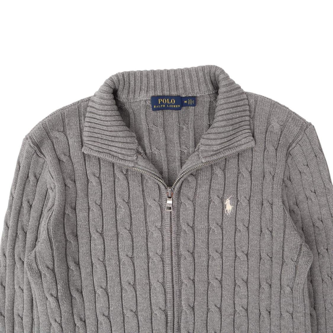 폴로 랄프로렌 그레이 케이블 니트 집업 가디건 상품이미지2