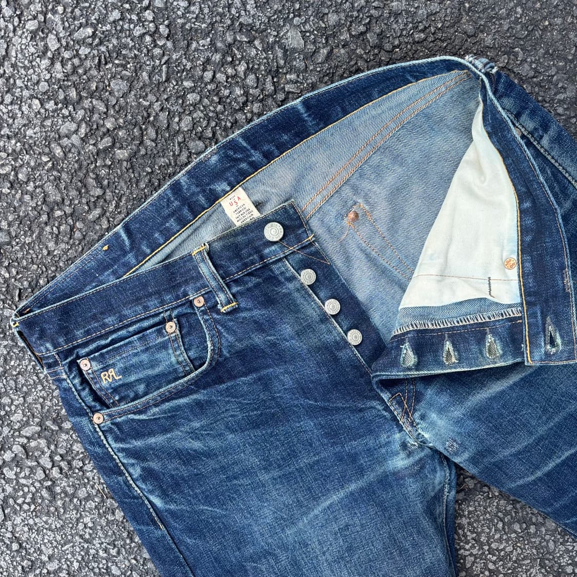 미국 RRL 슬림핏 셀비지 데님 팬츠 상품이미지5
