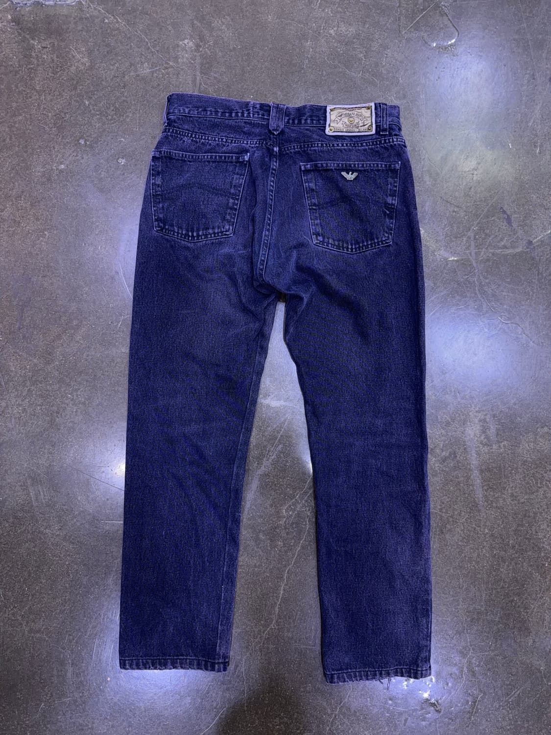 아르마니 알마니 빈티지 레귤러핏 퍼플 워싱 데님팬츠 33 상품이미지10