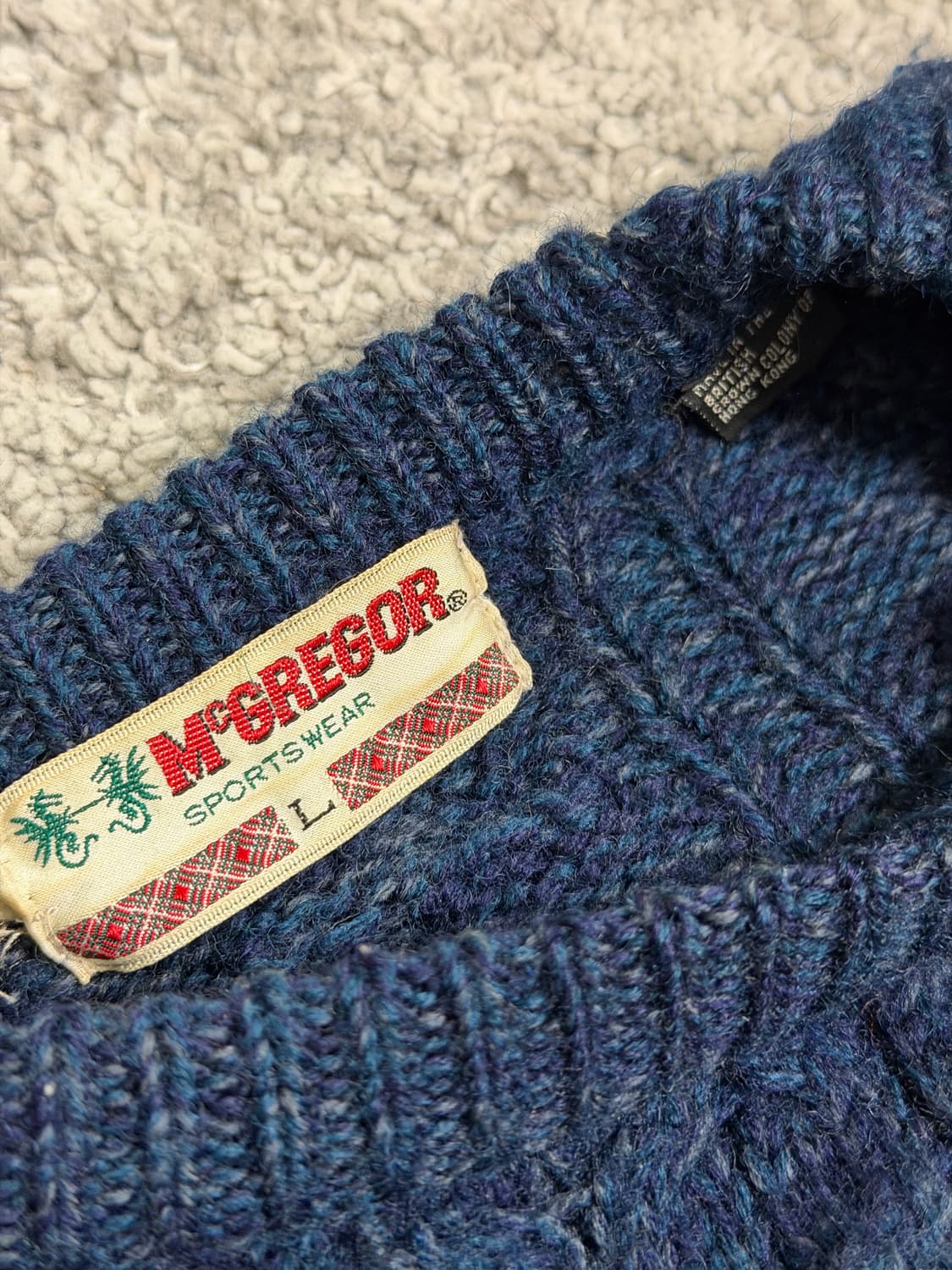 90s 맥그리거 울 케이블 니트 상품이미지6