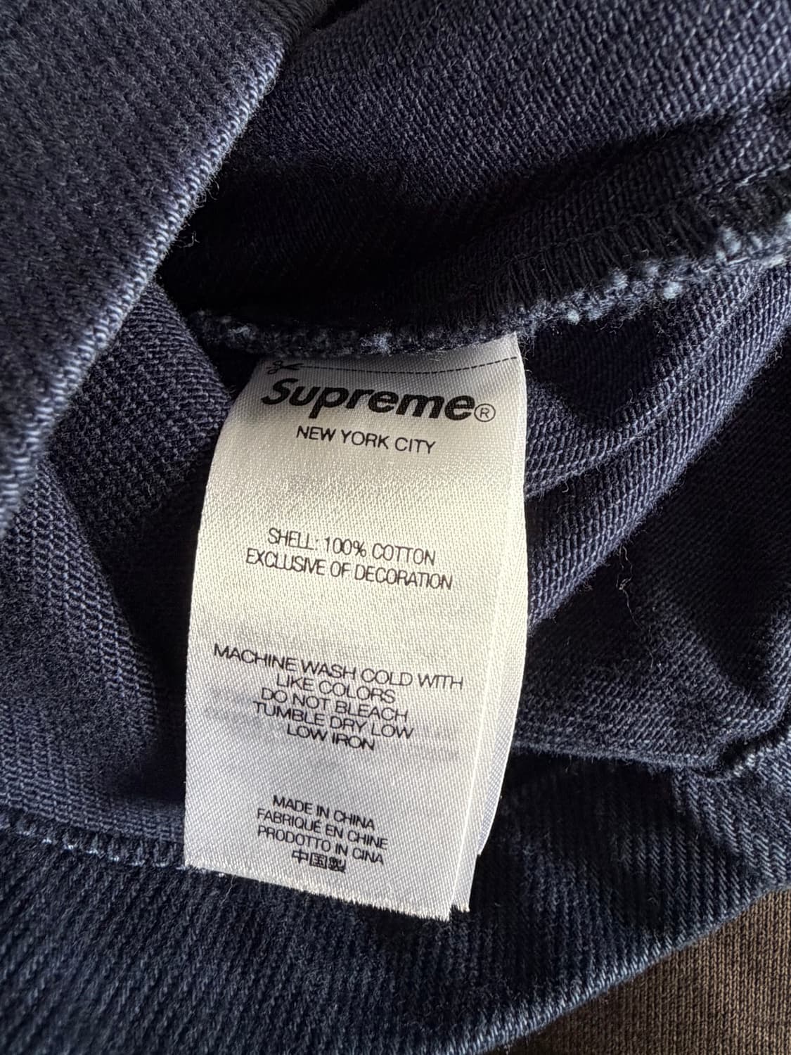 [L] 슈프림 아크 데님 코치 자켓 네이비 상품이미지5