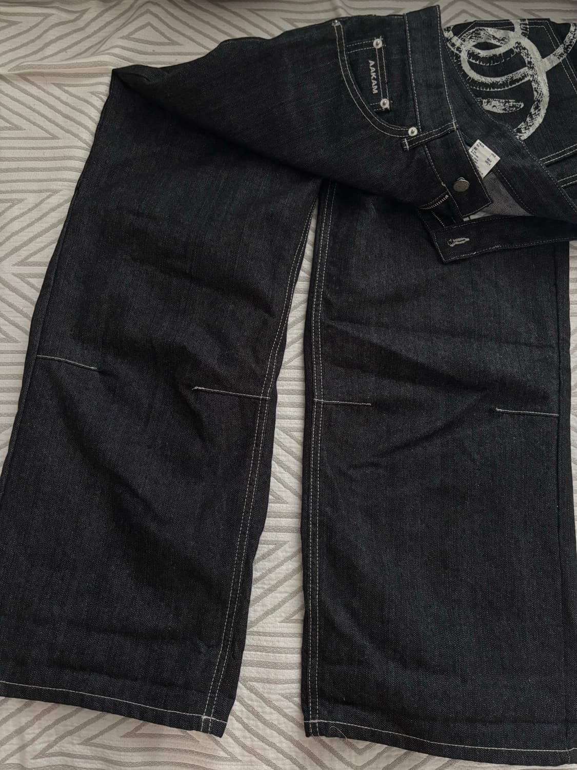 아캄 데님 바지 AAKAM snake denim pants 상품이미지4