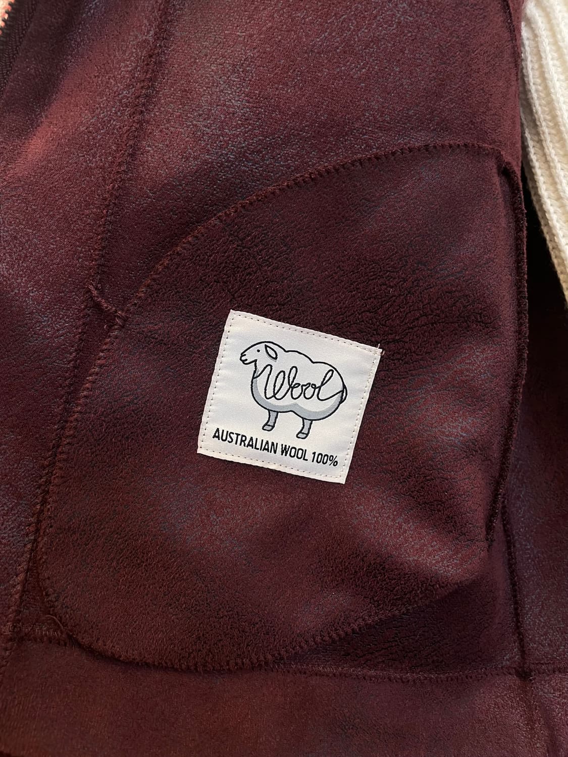 LIOBELL 버건디 양모조끼 베스트 털조끼 양모울100% 상품이미지6
