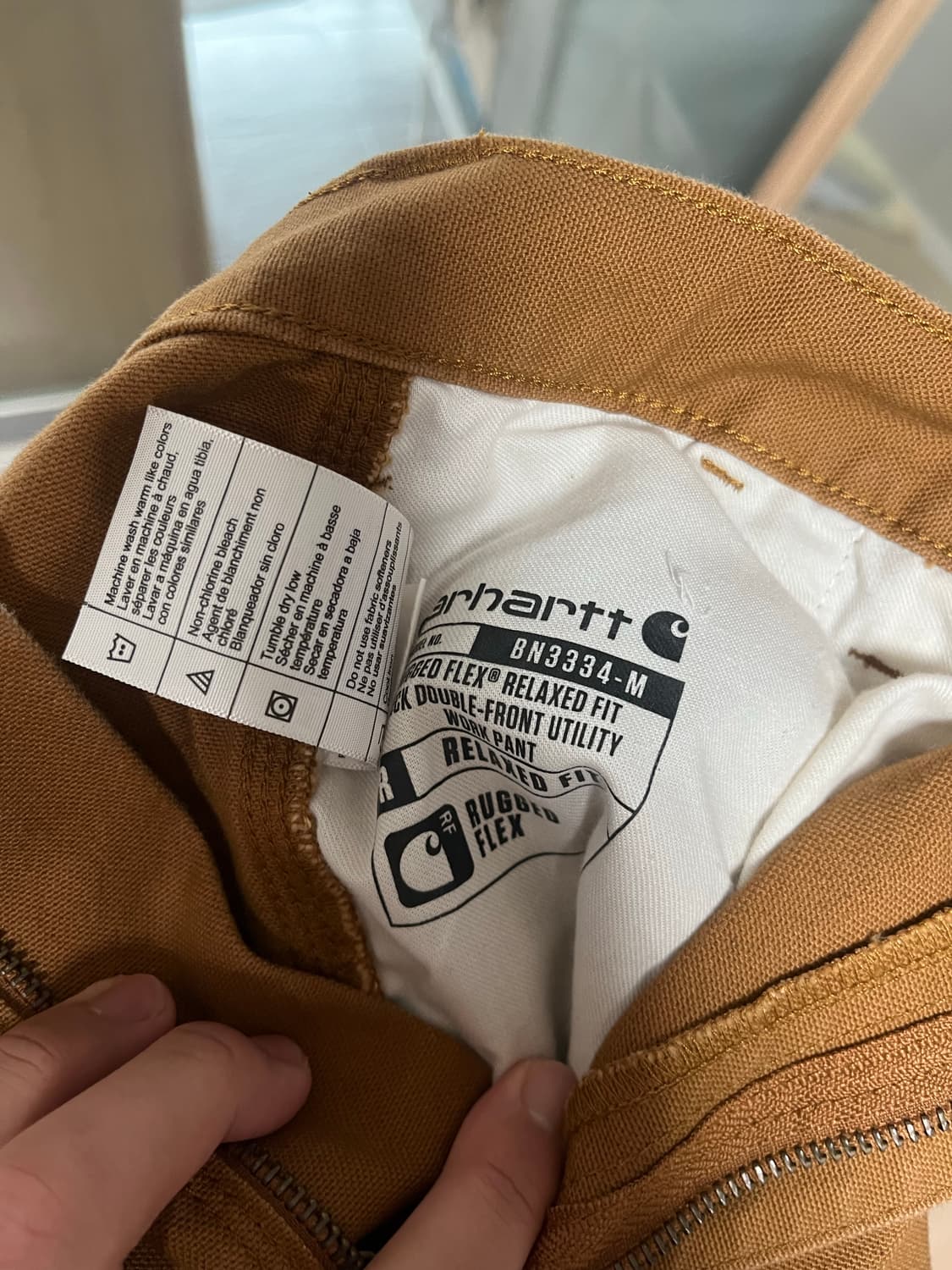 칼하트 더블니 브라운 36 32 판매 상품이미지5