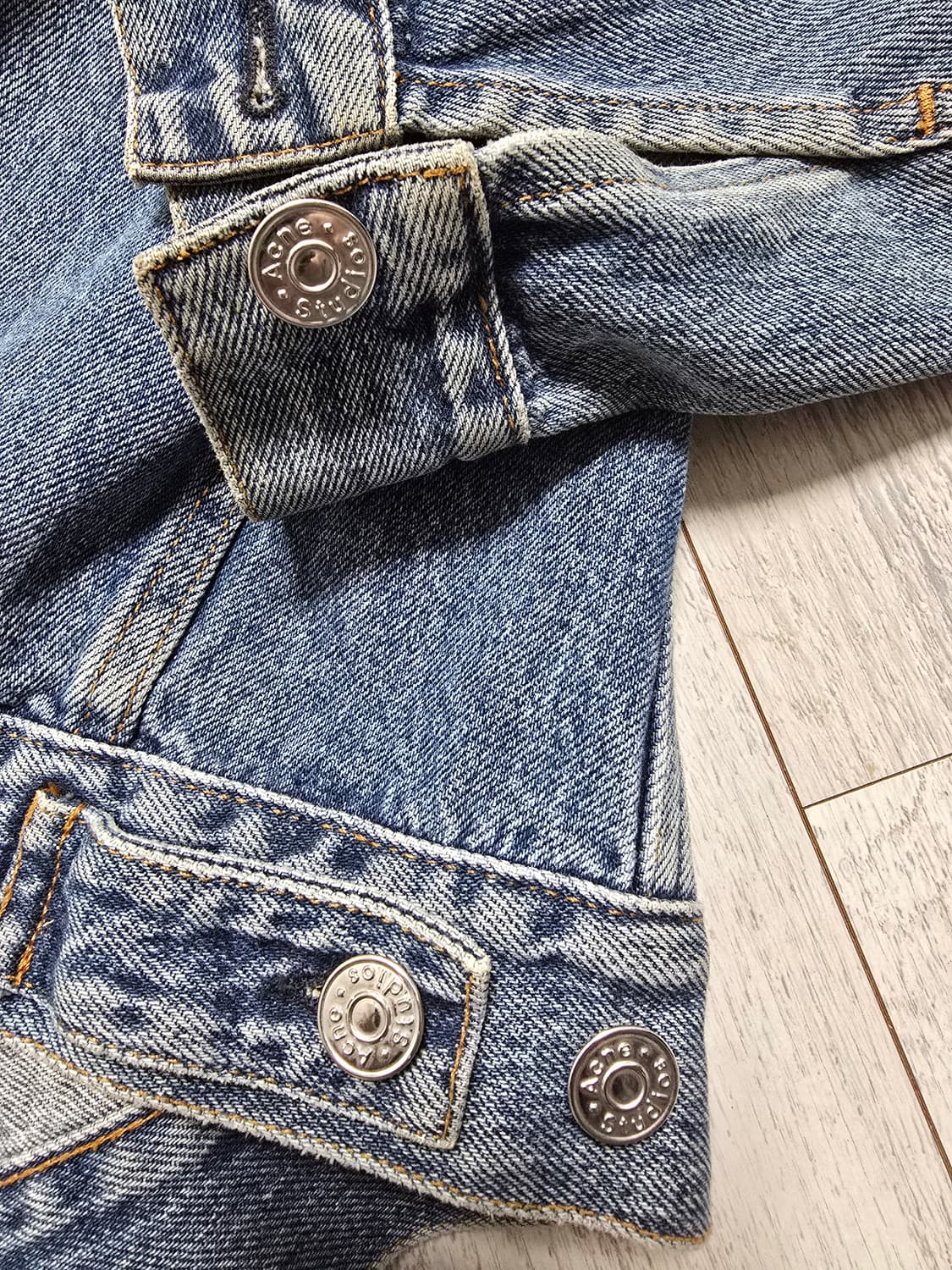 이태리산 워싱 데님 자켓 상품이미지3