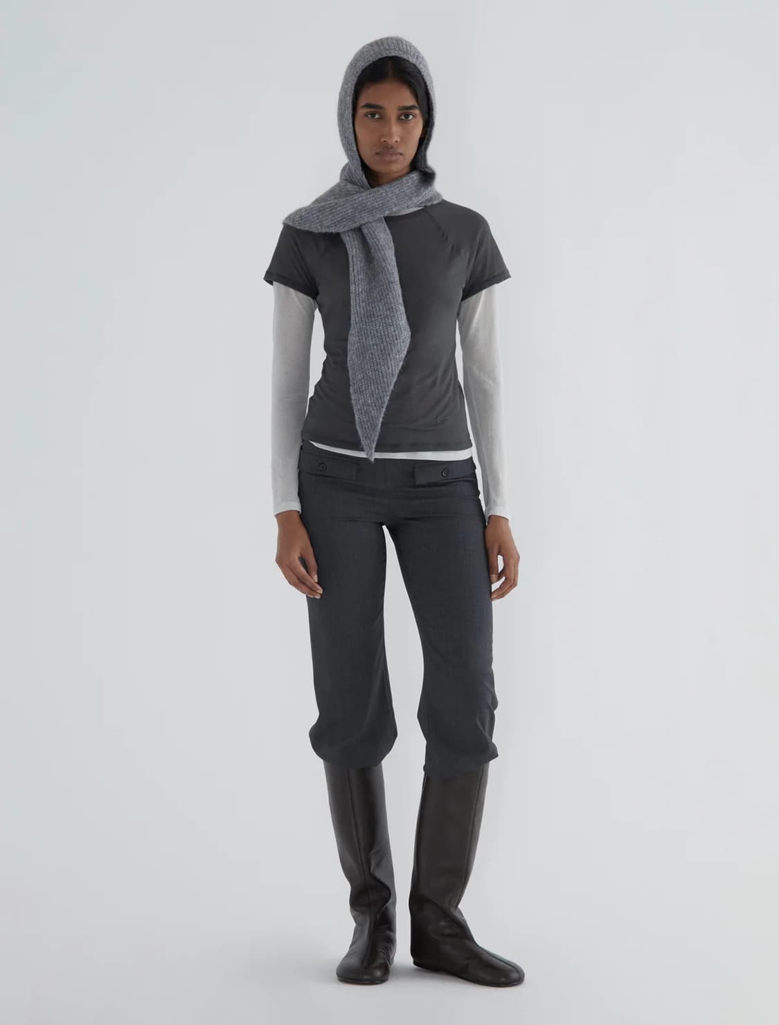 팔로마울 No 1787 CouCou 니트 스카프 /라이트그레이 상품이미지3