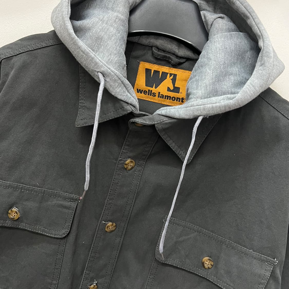 USA 웰스라몬트 후드 셔츠 워크 자켓 L 상품이미지3