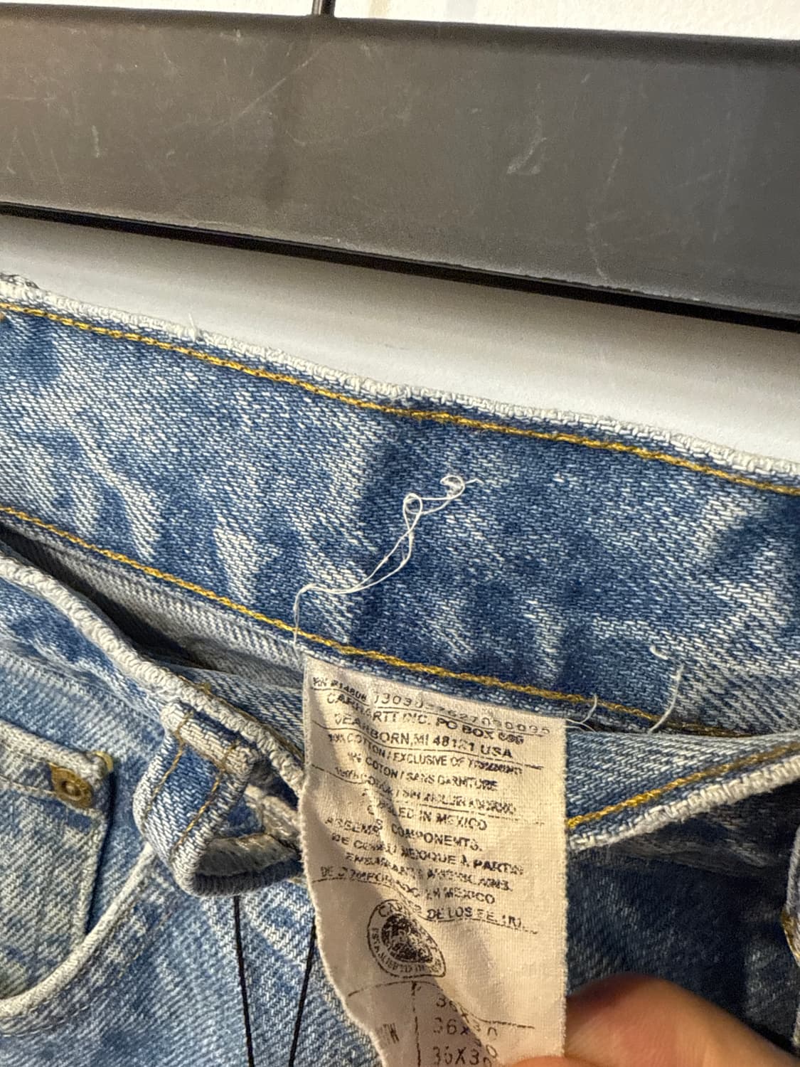 칼하트 B17 연청 데님팬츠 상품이미지4