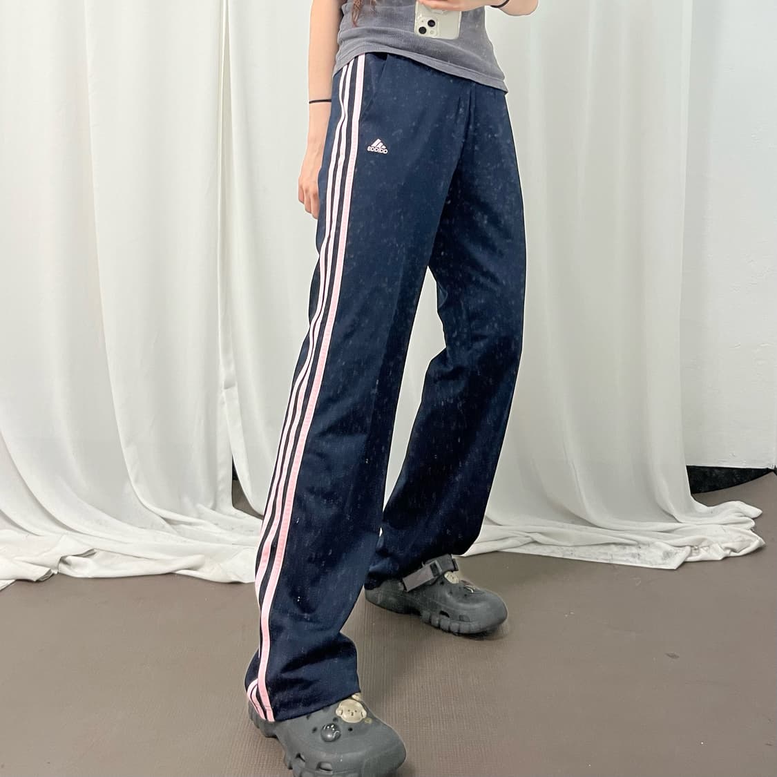 Adidas Navy Pink Track Pants  상품이미지1