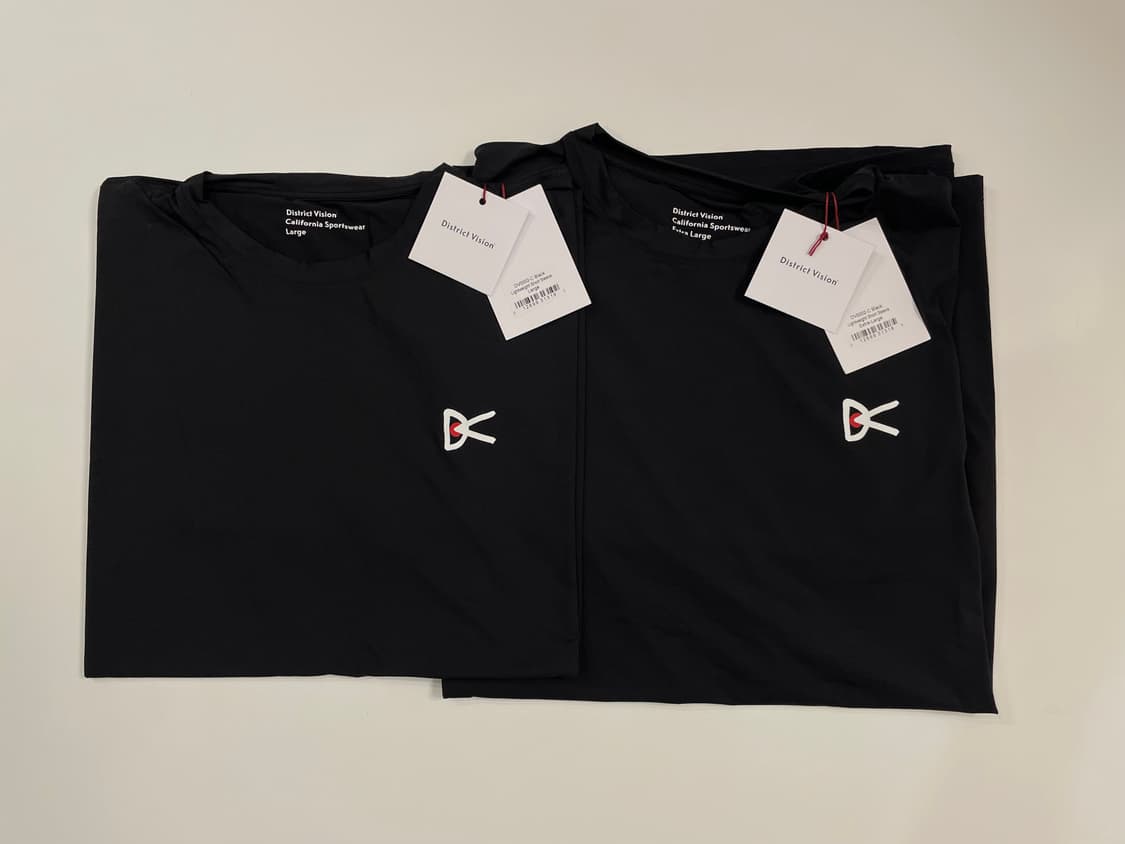 [L,XL]디스트릭트비전 라이트웨이트 티셔츠 블랙 새상품 판매 상품이미지4