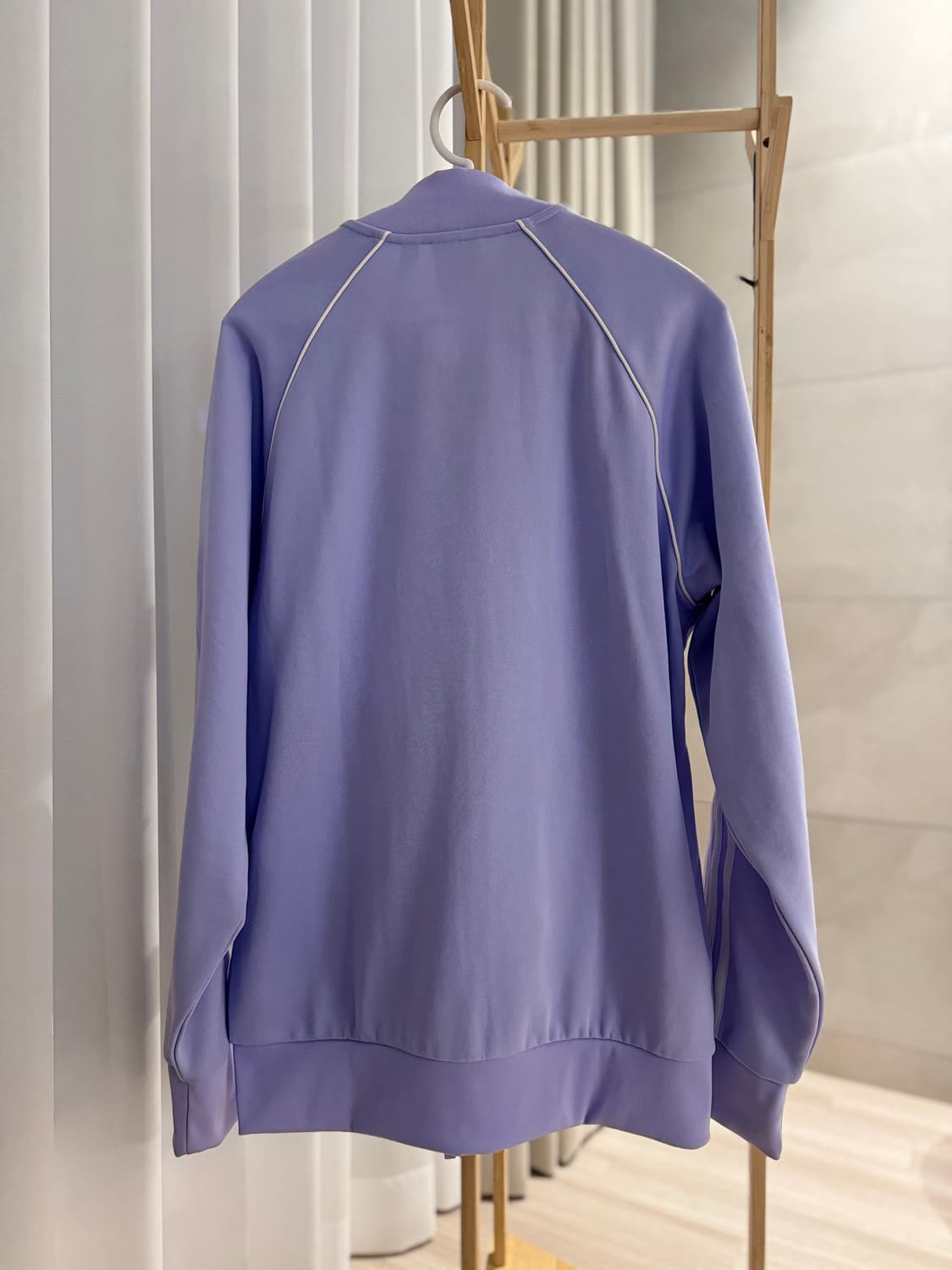 아디다스 연보라색 오버핏 져지 트랙탑 상품이미지3