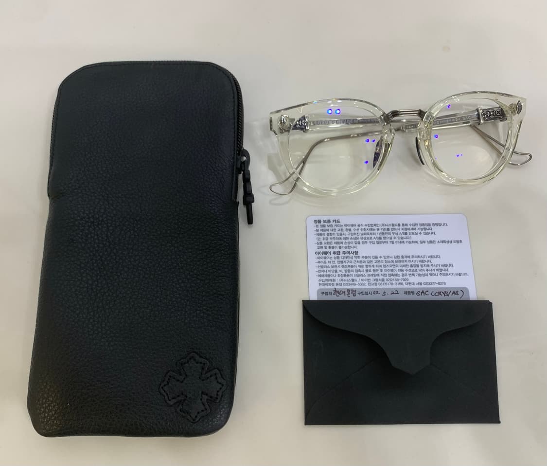 크롬하츠 SAC 크리스탈 클리어&앤틱실버 안경 [CRYS/AS] 상품이미지2