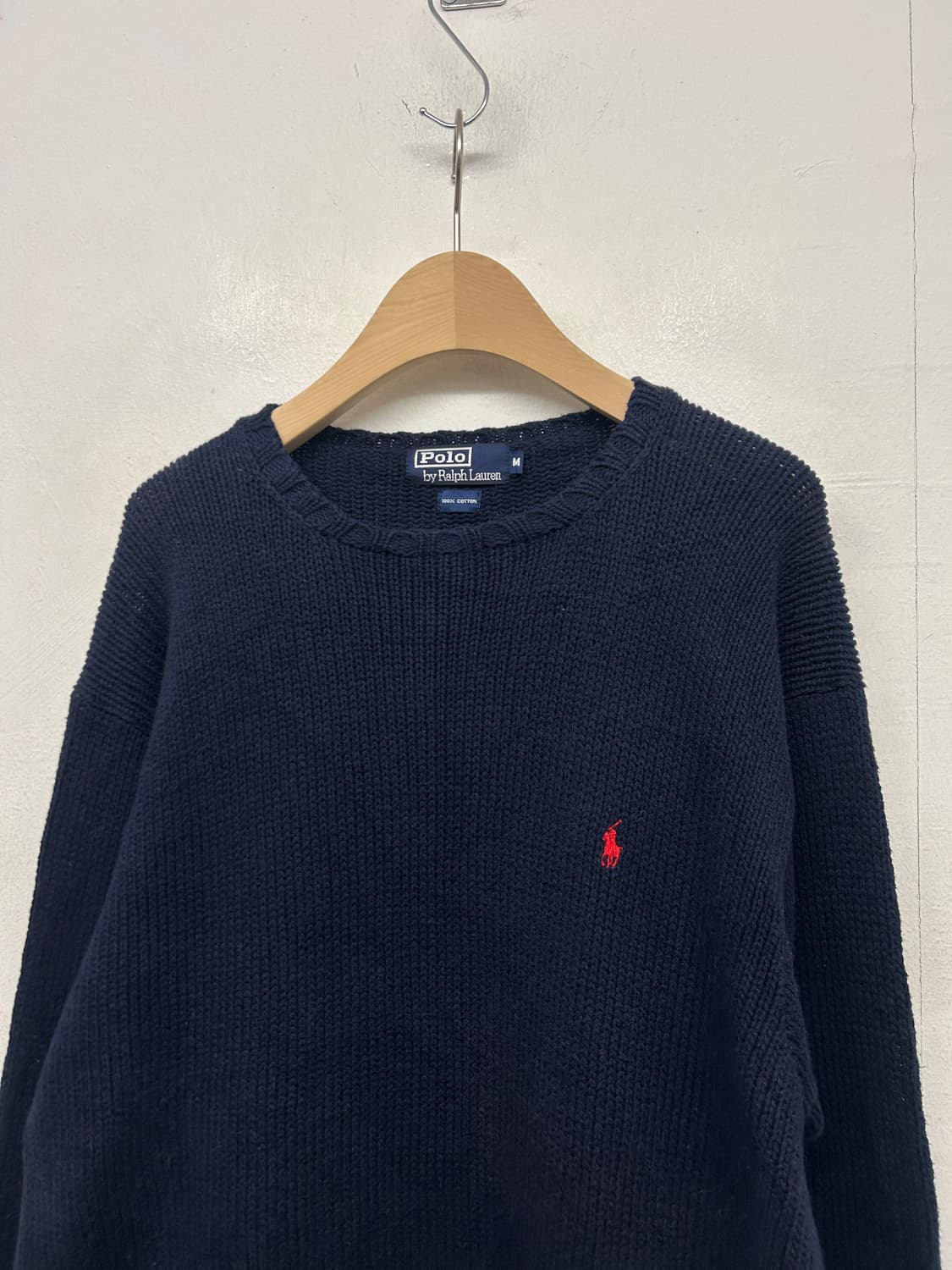 빈티지 폴로 랄프로렌 네이비 코튼 니트 스웨터 상품이미지1