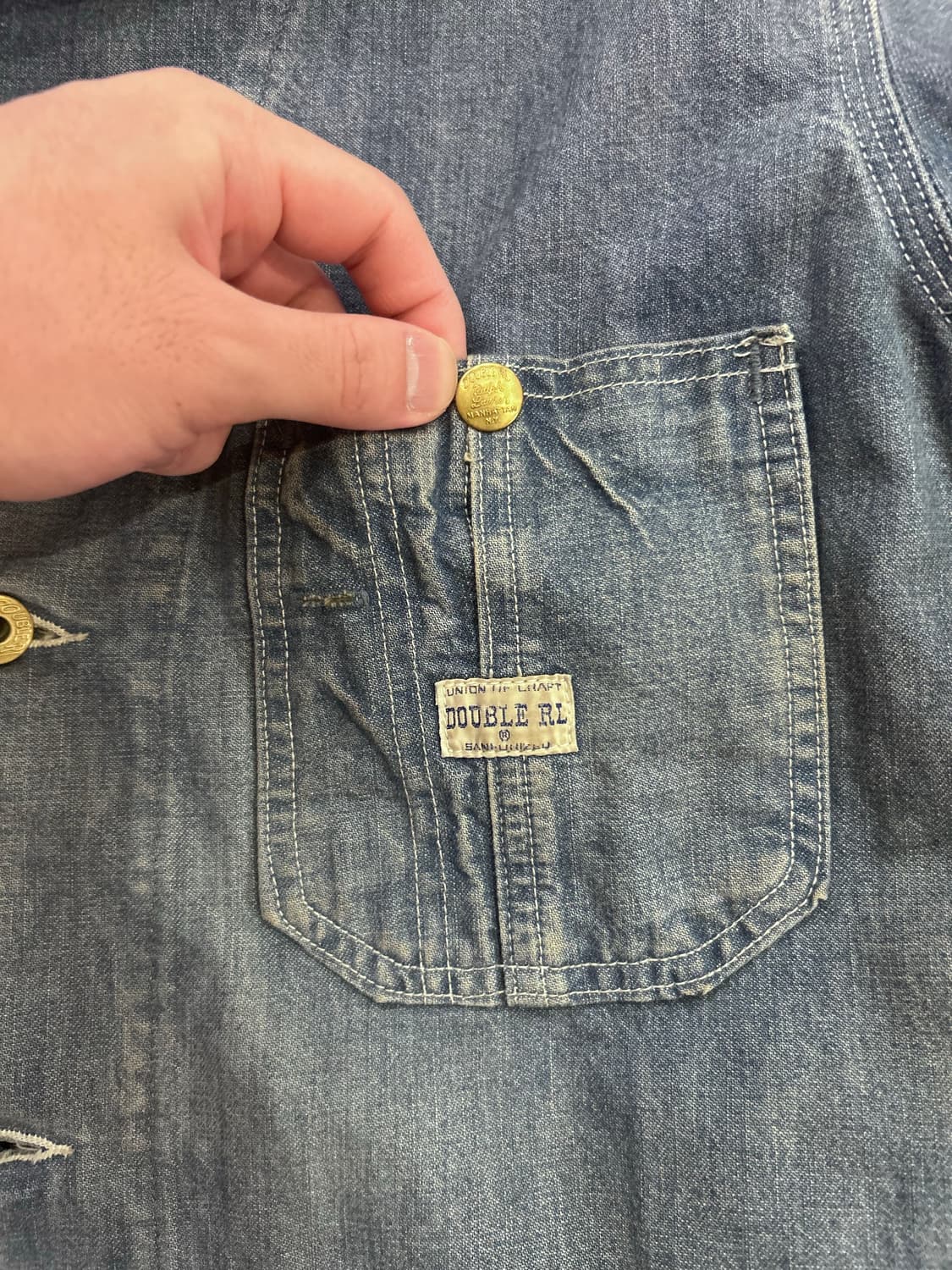 RRL 24SS 엔지니어 데님 워크 자켓 M 상품이미지3