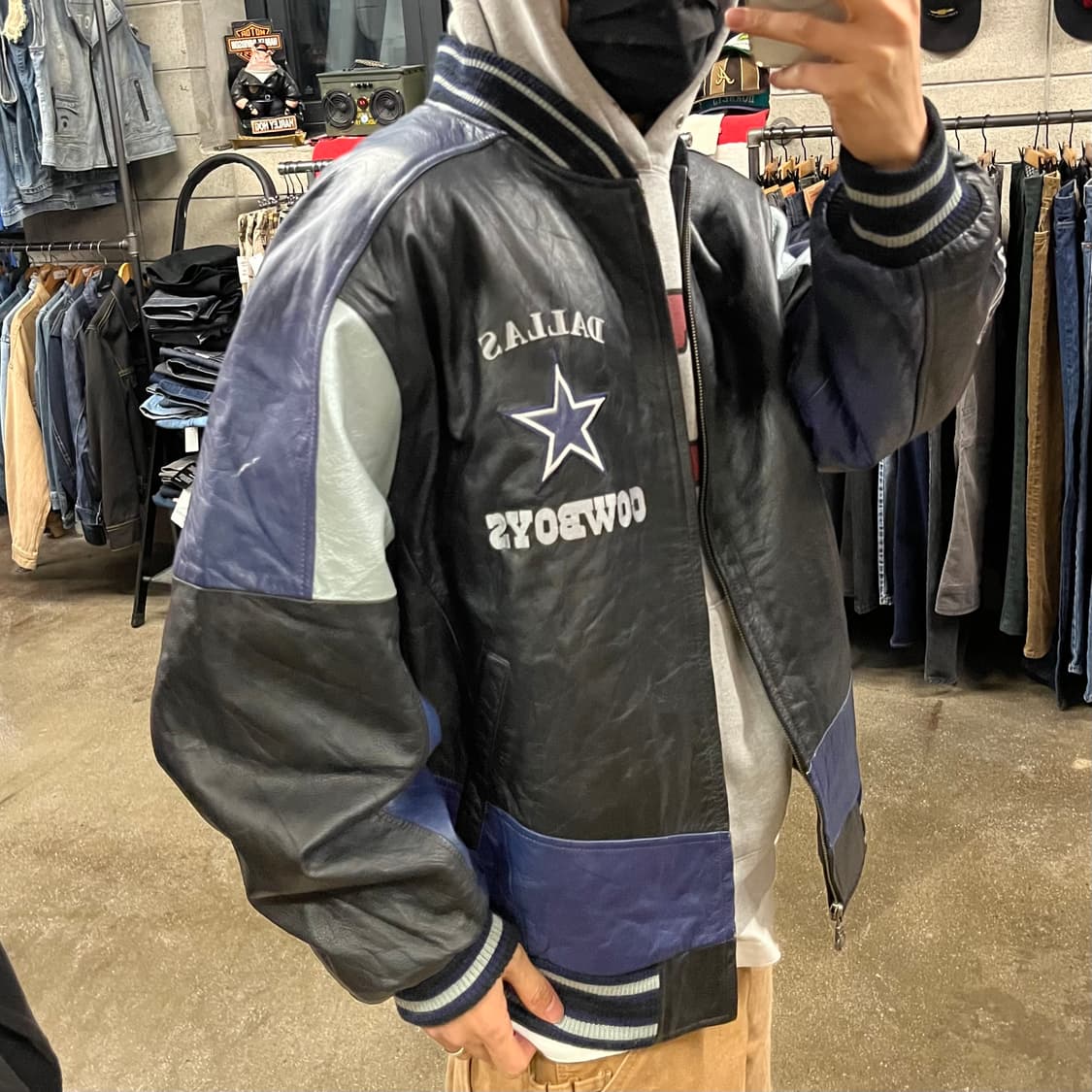 90s NFL 댈러스 카우보이 가죽 바시티 (110) 상품이미지8