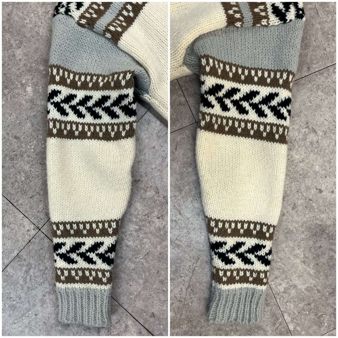 빈티지 패턴 니트 집업 아이보리 #csz3264 상품이미지8