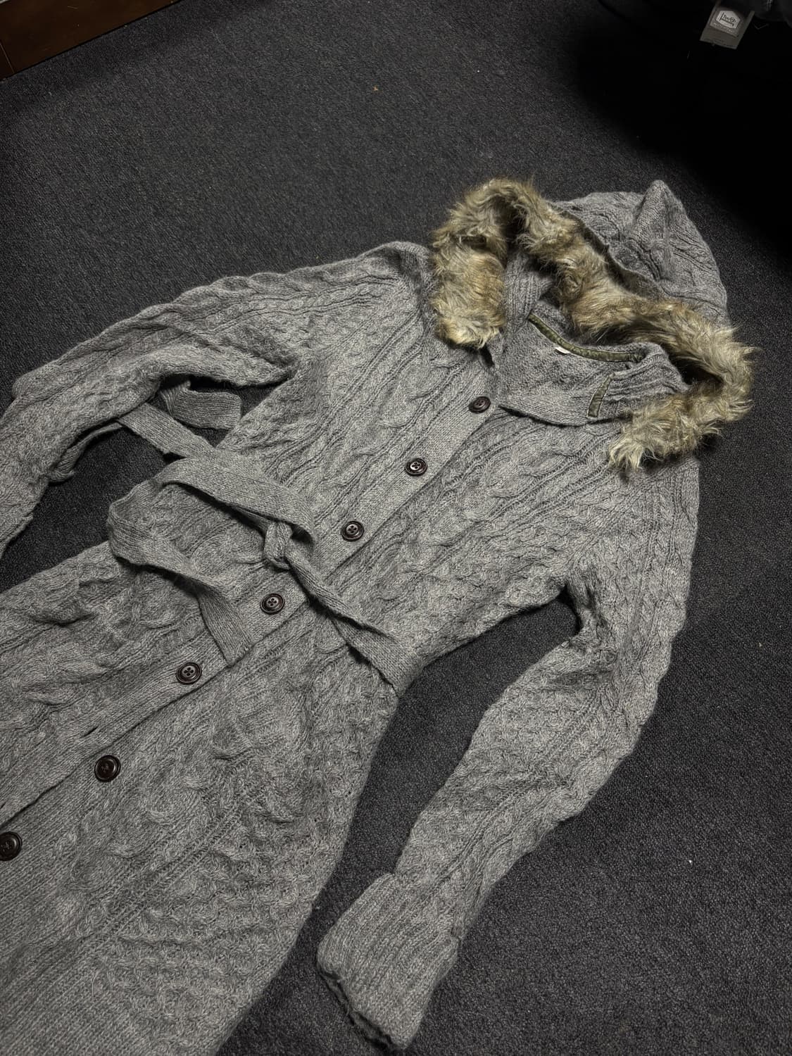 Vintage y2k&Punk Fur hood knit  상품이미지2