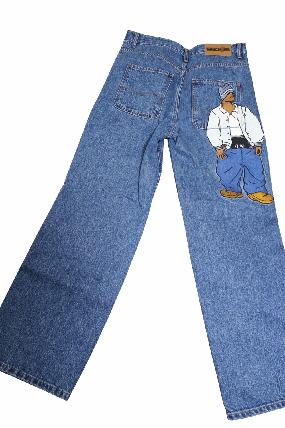 새깅보이 자수 데님팬츠 28 (블루) 상품이미지3