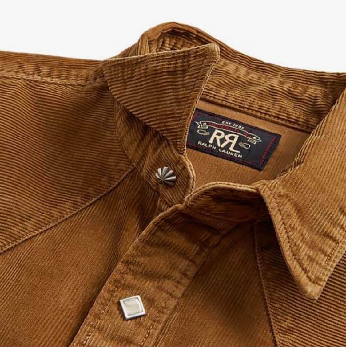 RRL 슬림핏 코듀로이 웨스턴 셔츠 상품이미지3