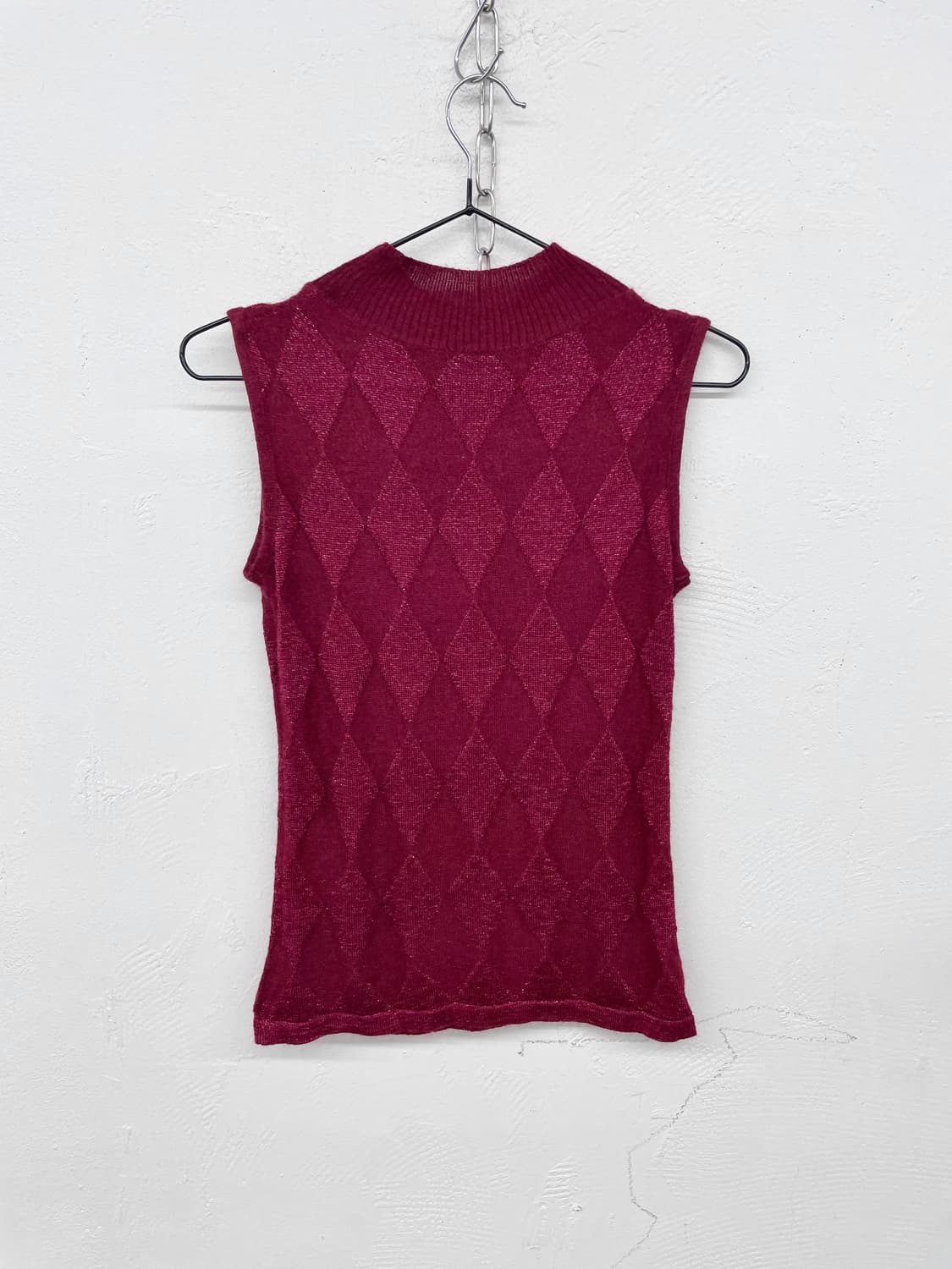 갸루 아가일 글리터 니트탑 상품이미지6