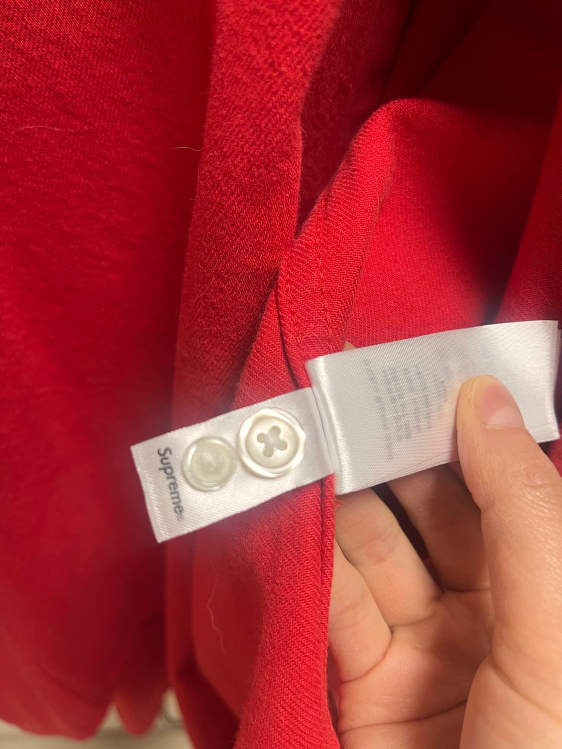 슈프림 스몰 박스 데님셔츠 레드 상품이미지6