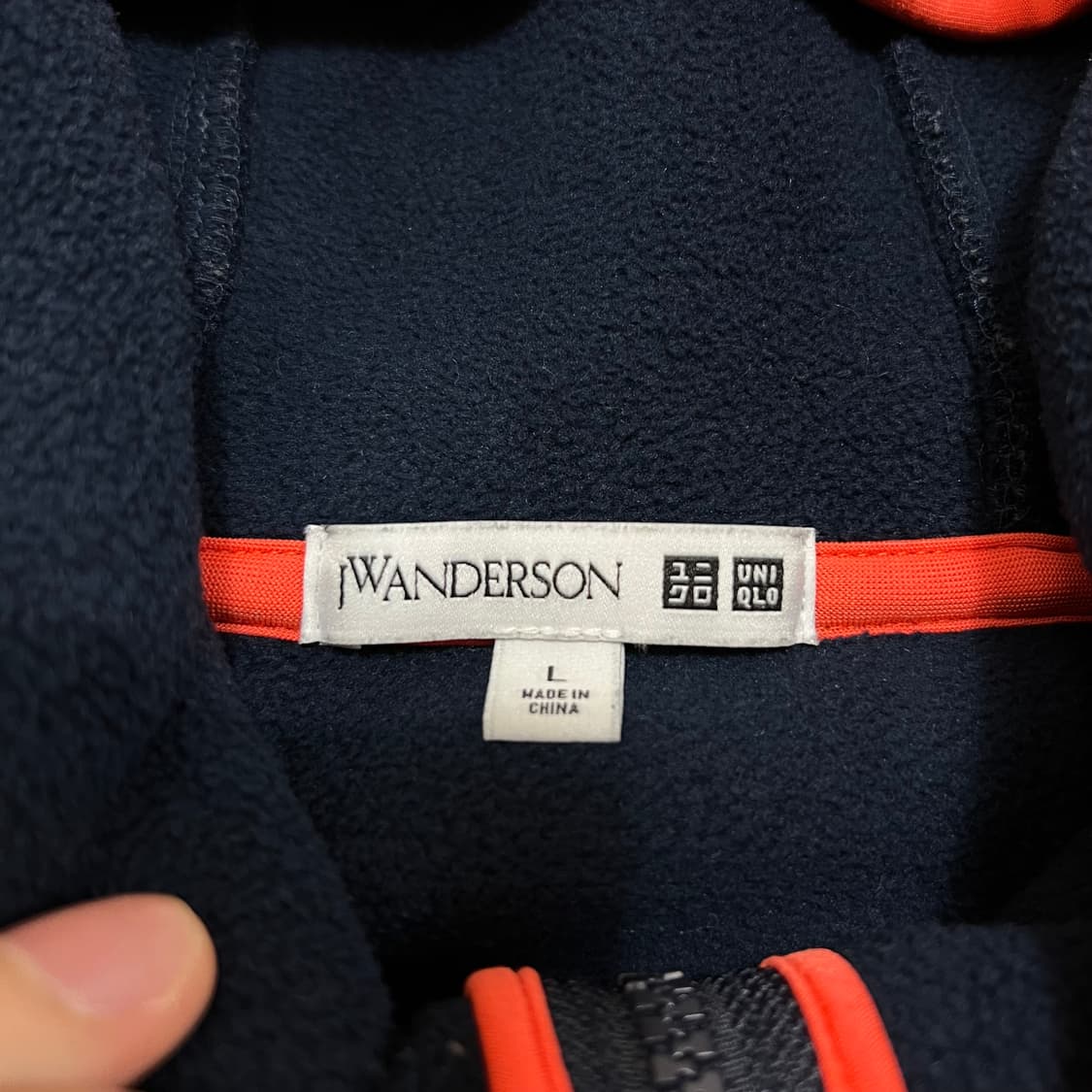 유니클로 JW앤더슨 콜라보 뽀글이 후리스 후드자켓 [네이비] L/100 상품이미지4