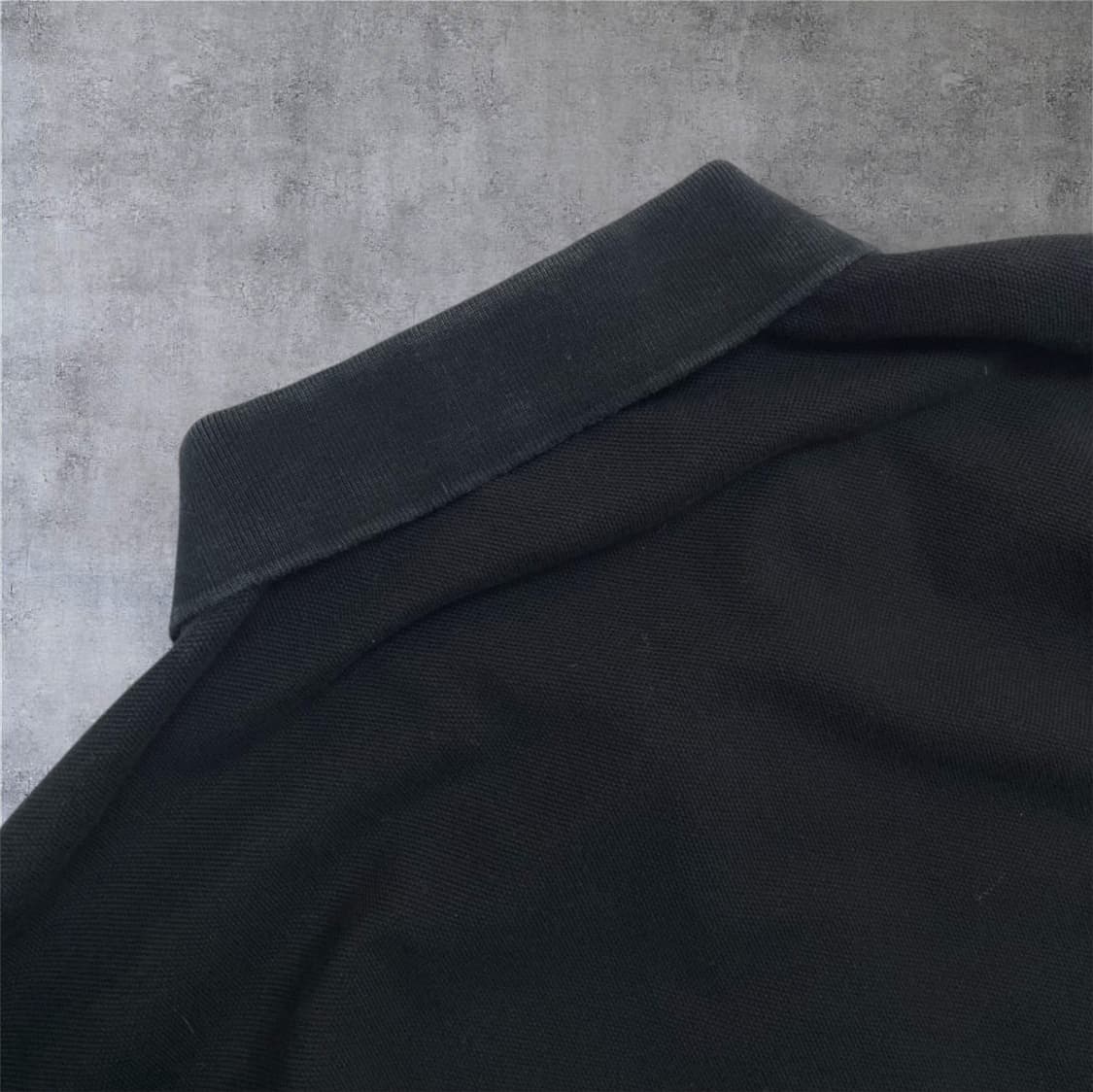 버버리 Burberry 블랙 로고 자수 긴팔 카라티 XL 상품이미지6