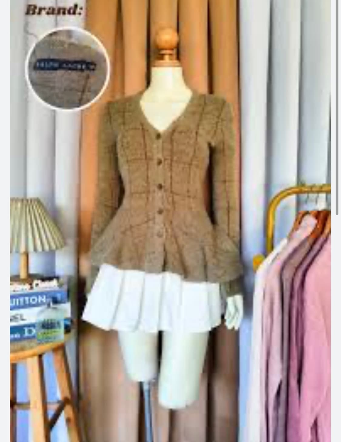 폴로랄프로렌 울 알파카 프릴 니트 가디건 M 상품이미지7