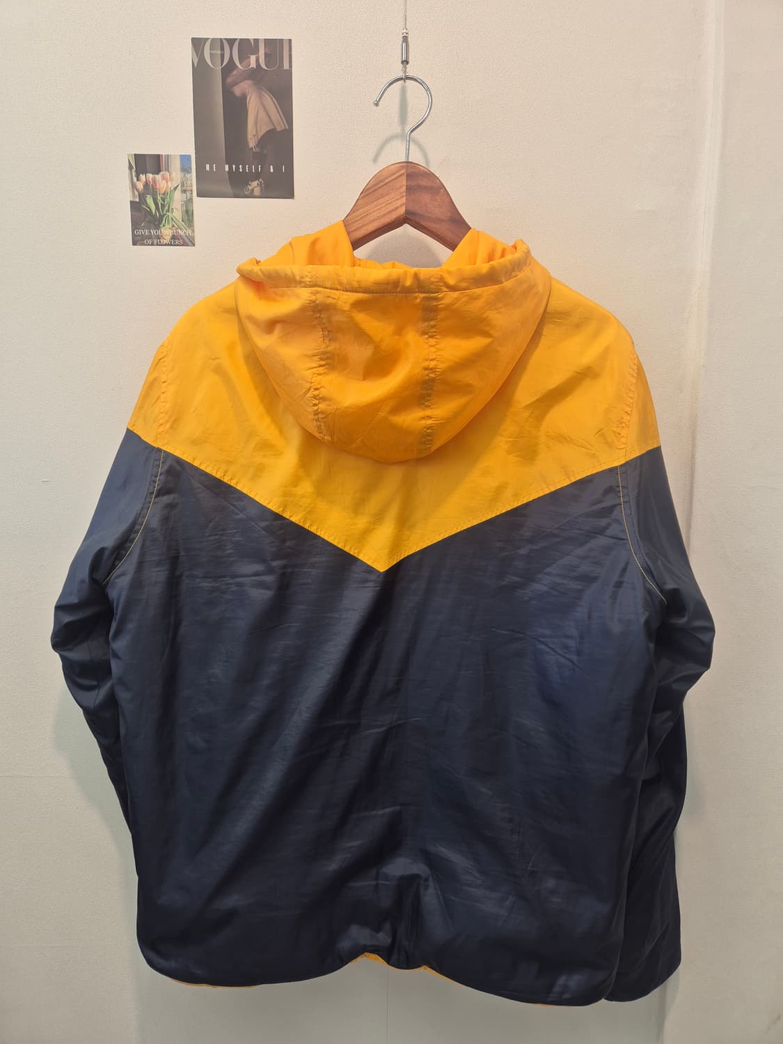 나이키 윈드러너 패딩 옐로우/네이비 컬러 남성용 M 상품이미지3