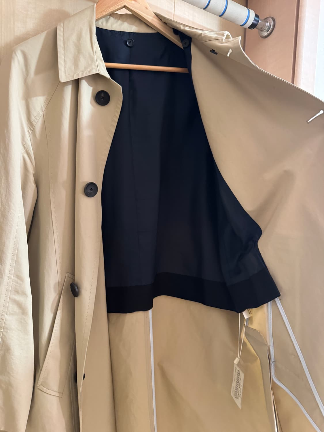 타임옴므 24ss 후드탈부착 트렌치코트 베이지 105 상품이미지5