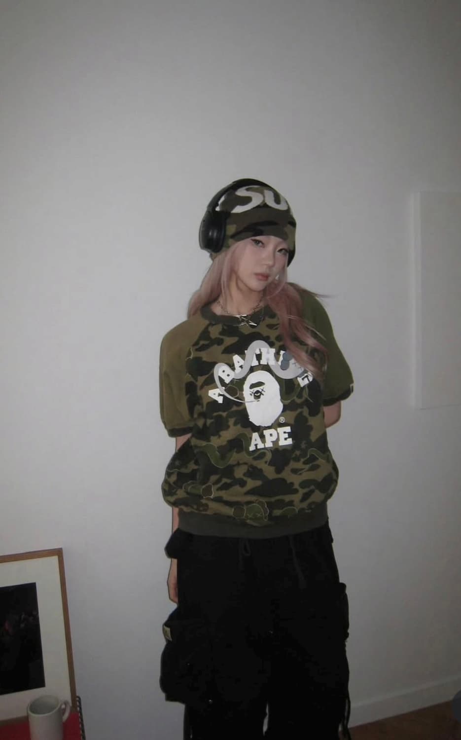베이프 x 카우스 카모 컬리지 링거티 S 상품이미지1